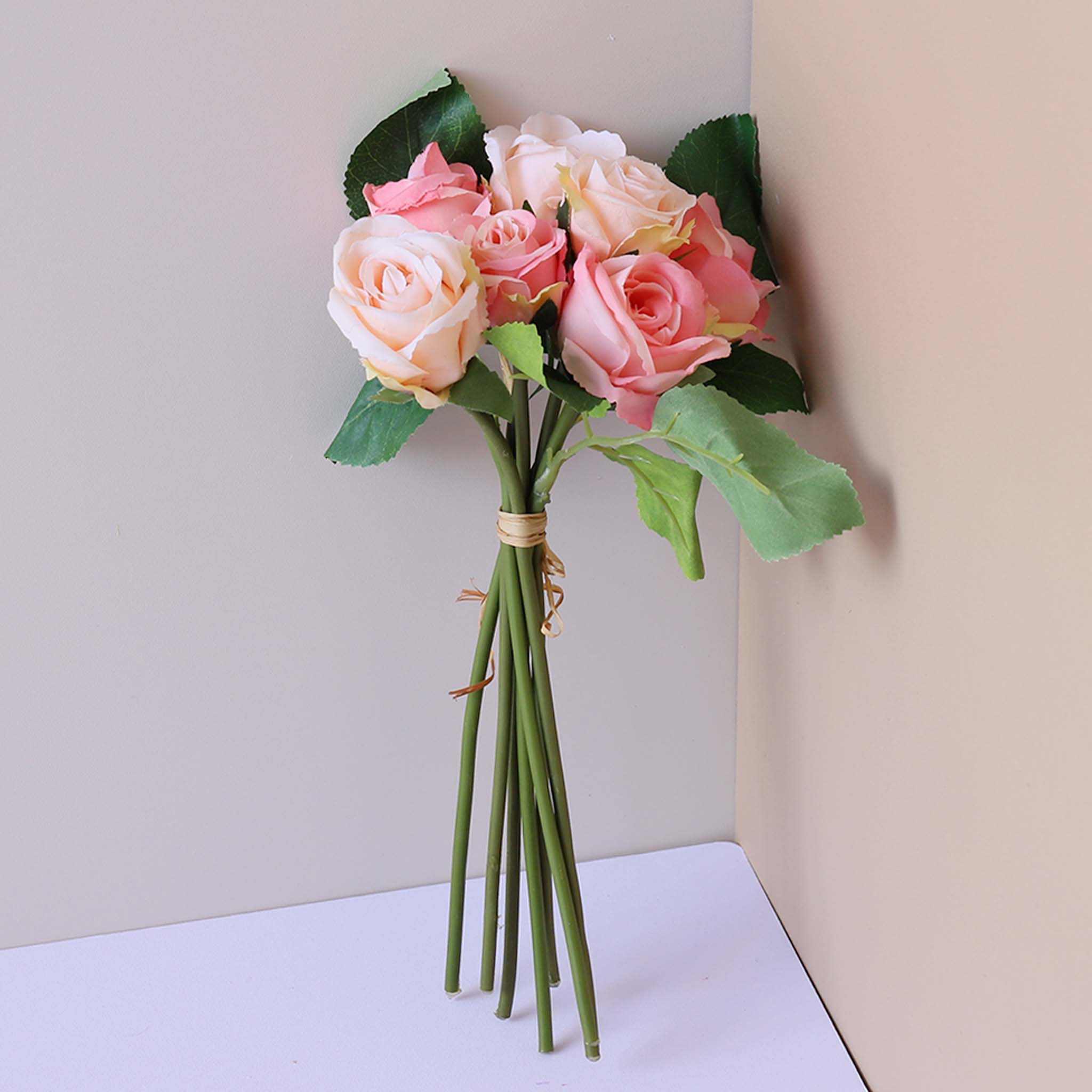 Fall Wedding Flowers Silk Rose Bouquet Vintage Colors For diy Crafts Gray Blue Bouquet