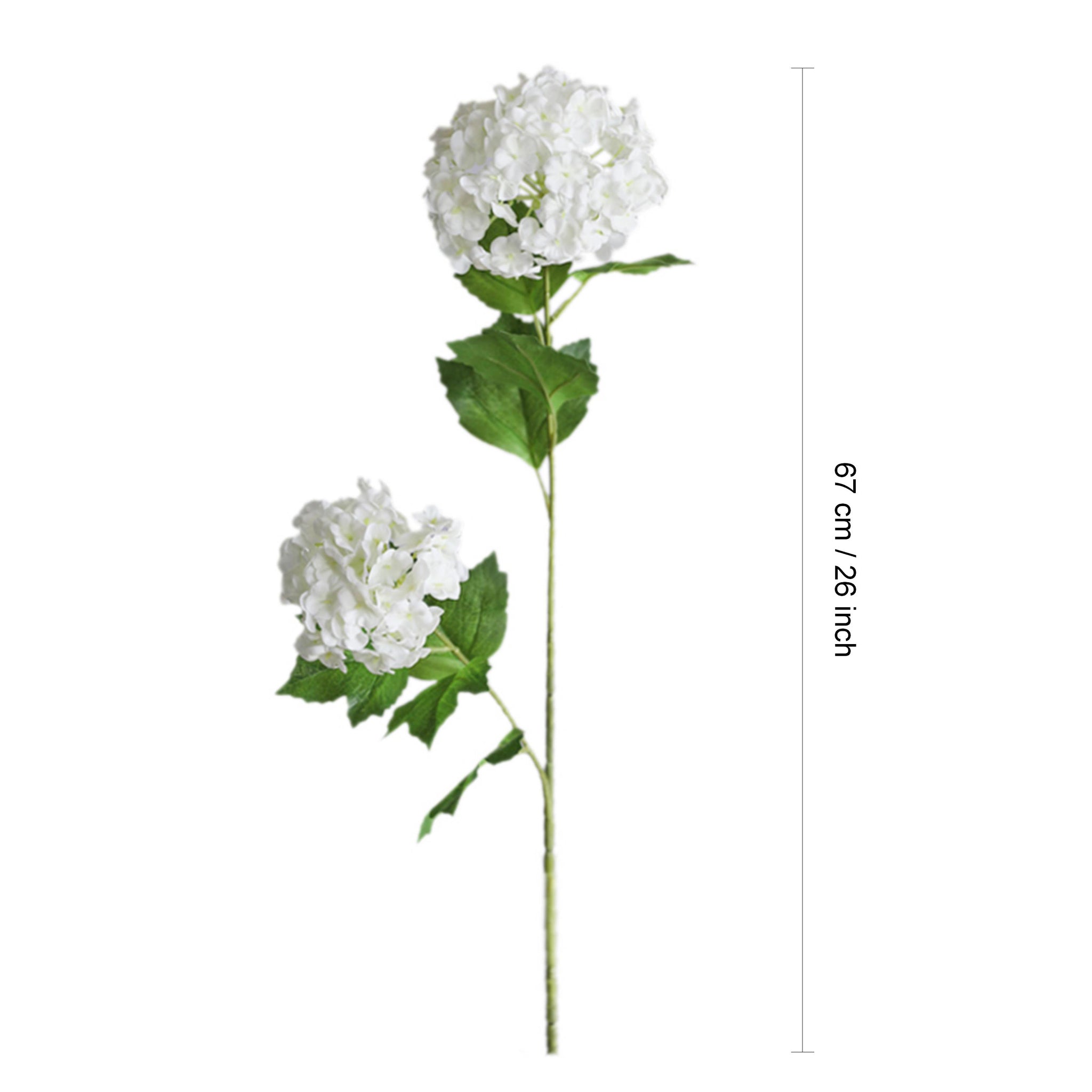 Artificial Snowball Hydrangea Branch 26"