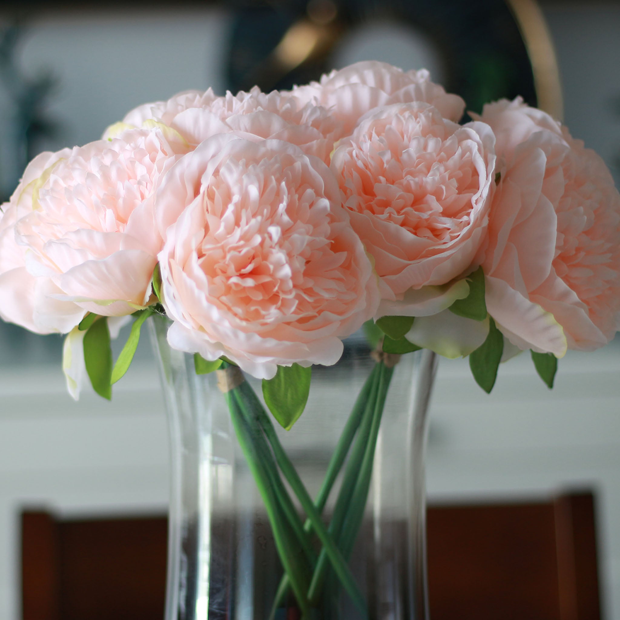 Blush Peony Silk Wedding Flowers Peony Bouquet