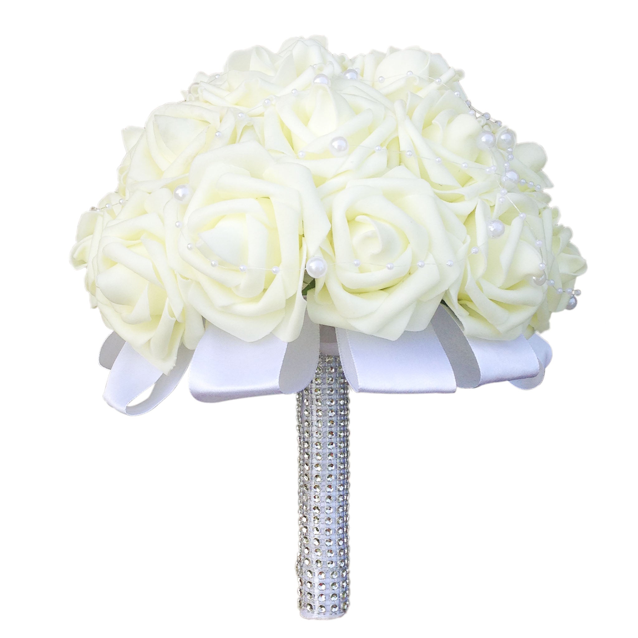 Cream White Bridal Bouquet Artificial Wedding Flower Bouquet