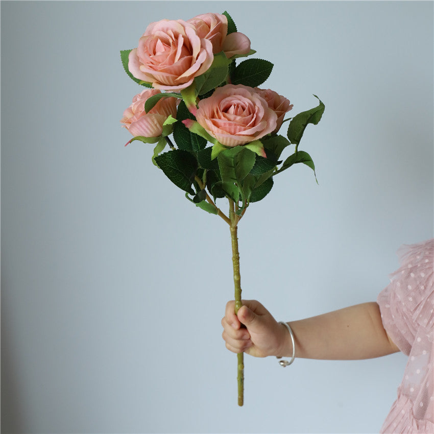 Spray Roses Silk Artificial Flowers 22 inch Tall