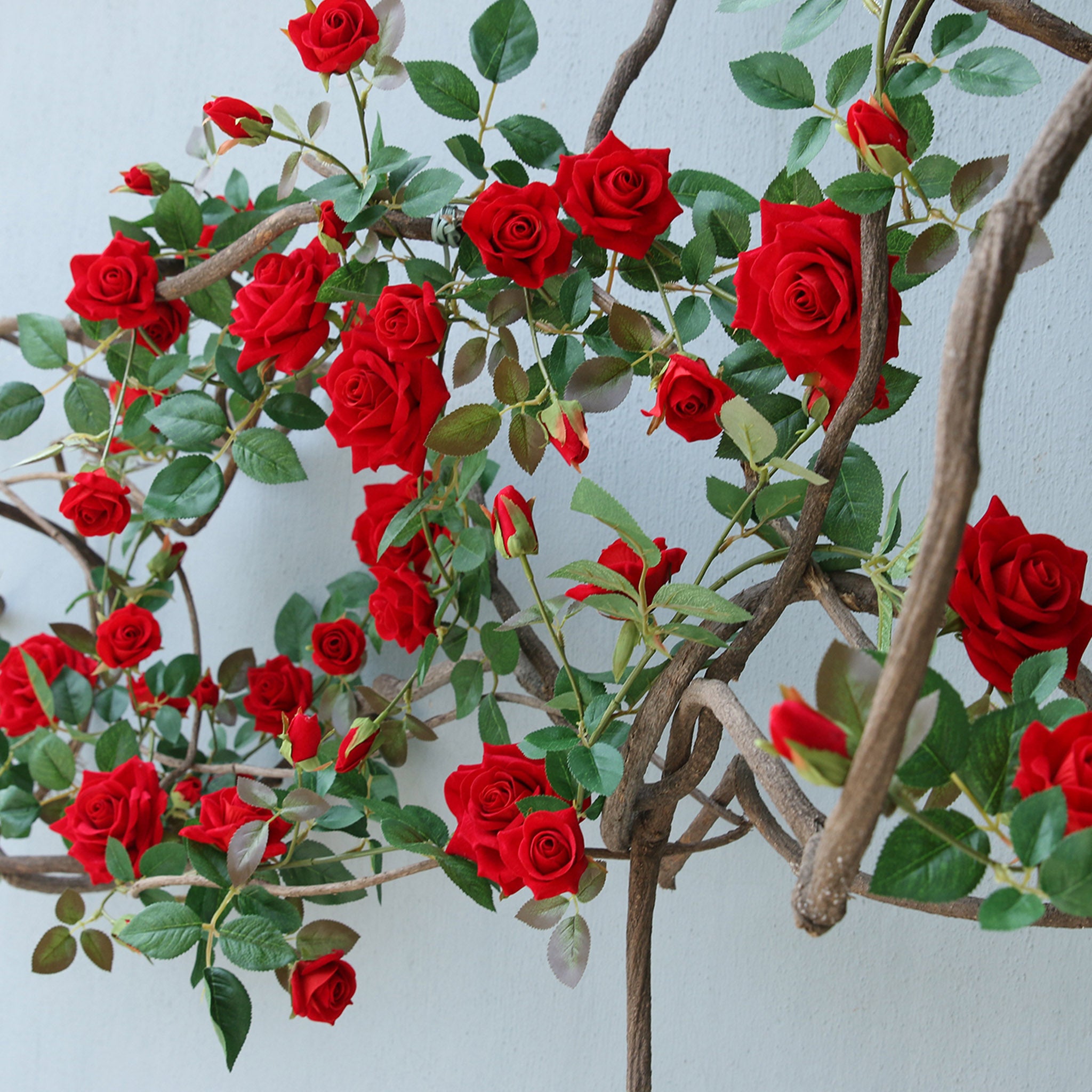 Fake Flower Garland for Fence Decor 65"