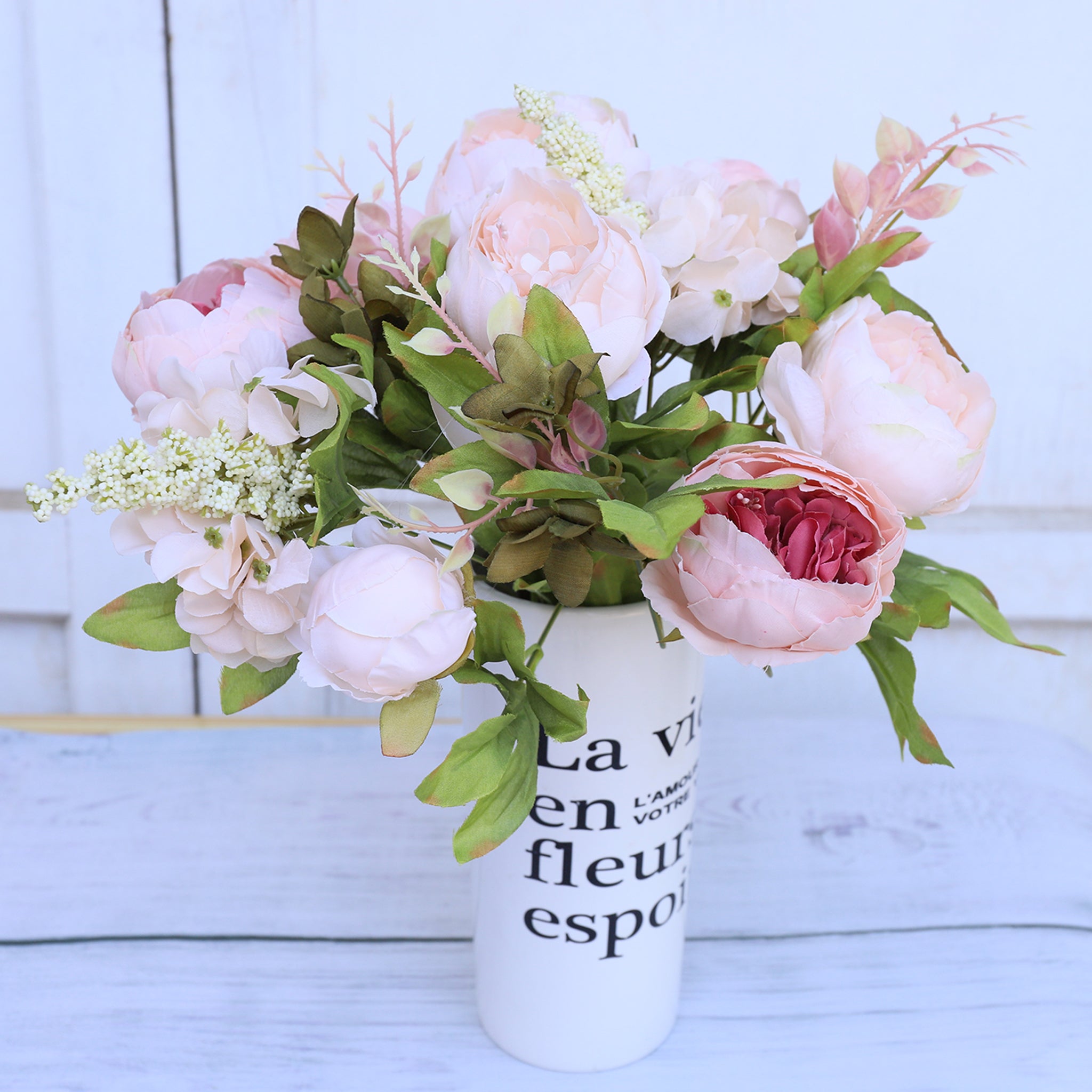 Decorative Artificial Flower Silk Peony Flowers Bouquet 10 Flower Heads Peonies