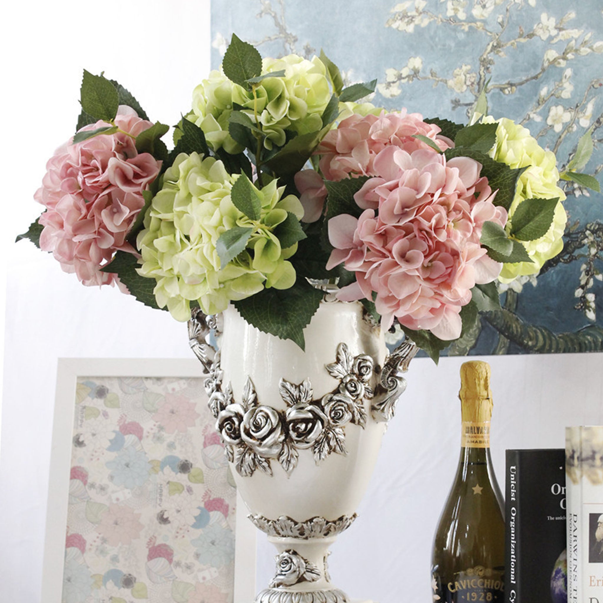 Artificial Hydrangea Silk Hydangea Flowers 6 inch