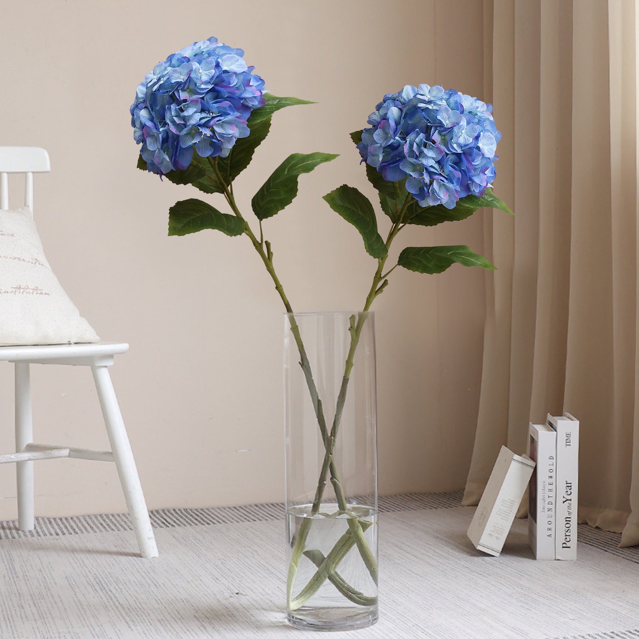 Giant Artificial Hydrangea Flowers Long Stem