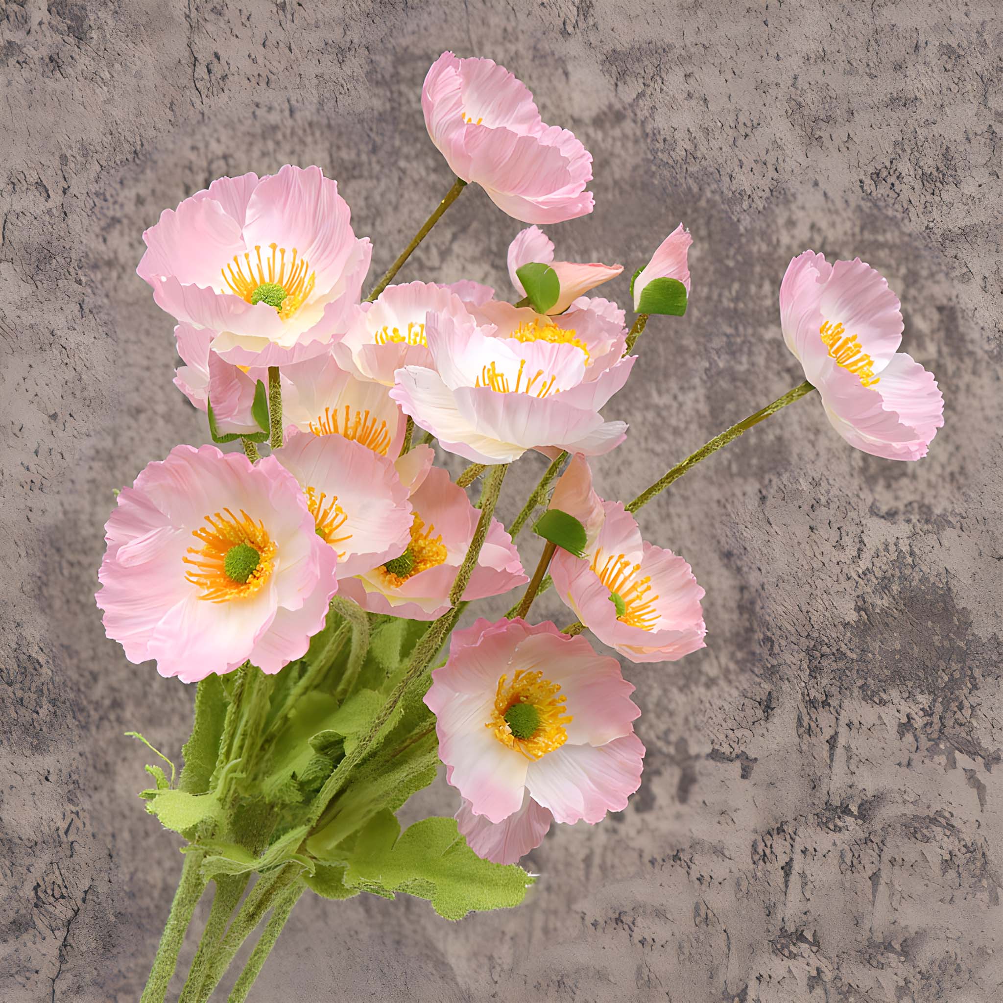 Artificial Poppy Flowers Silk Spray Poppies