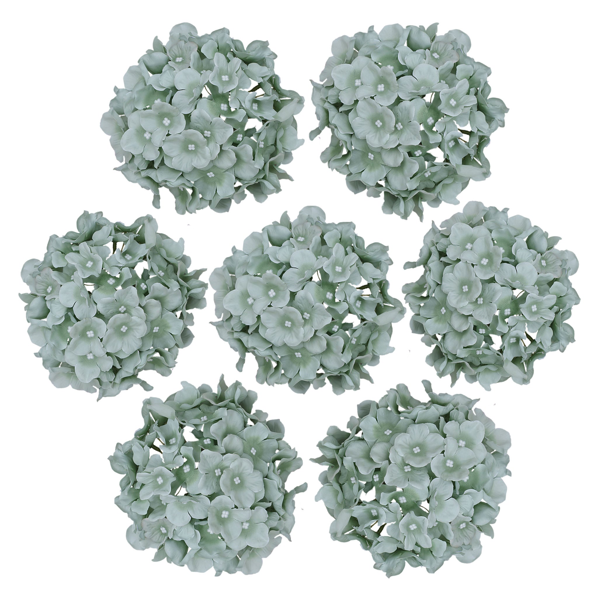 Fake Hydrangea Silk Flower Heads 17cm