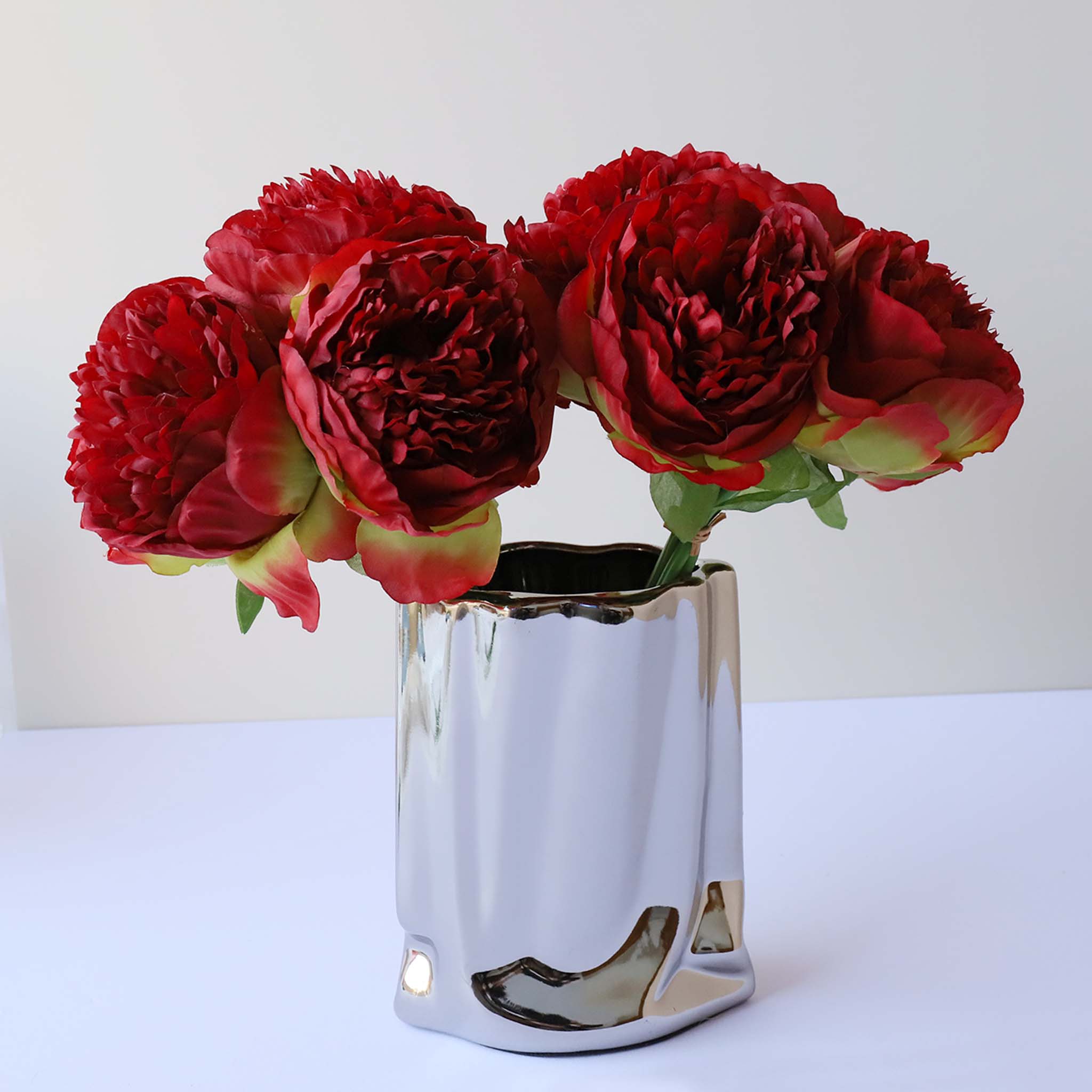 Silk Peony Bouquet Wedding Decoration Fake Flower Arrangement