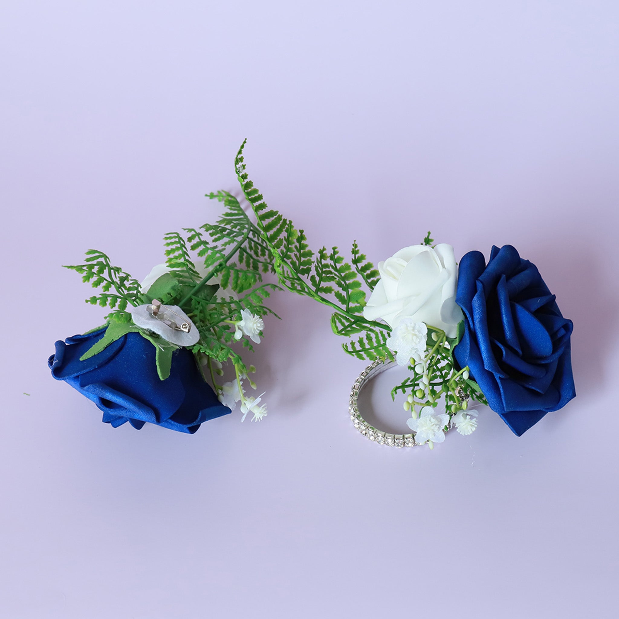 Wedding Bouquets Royal Blue and White Roses