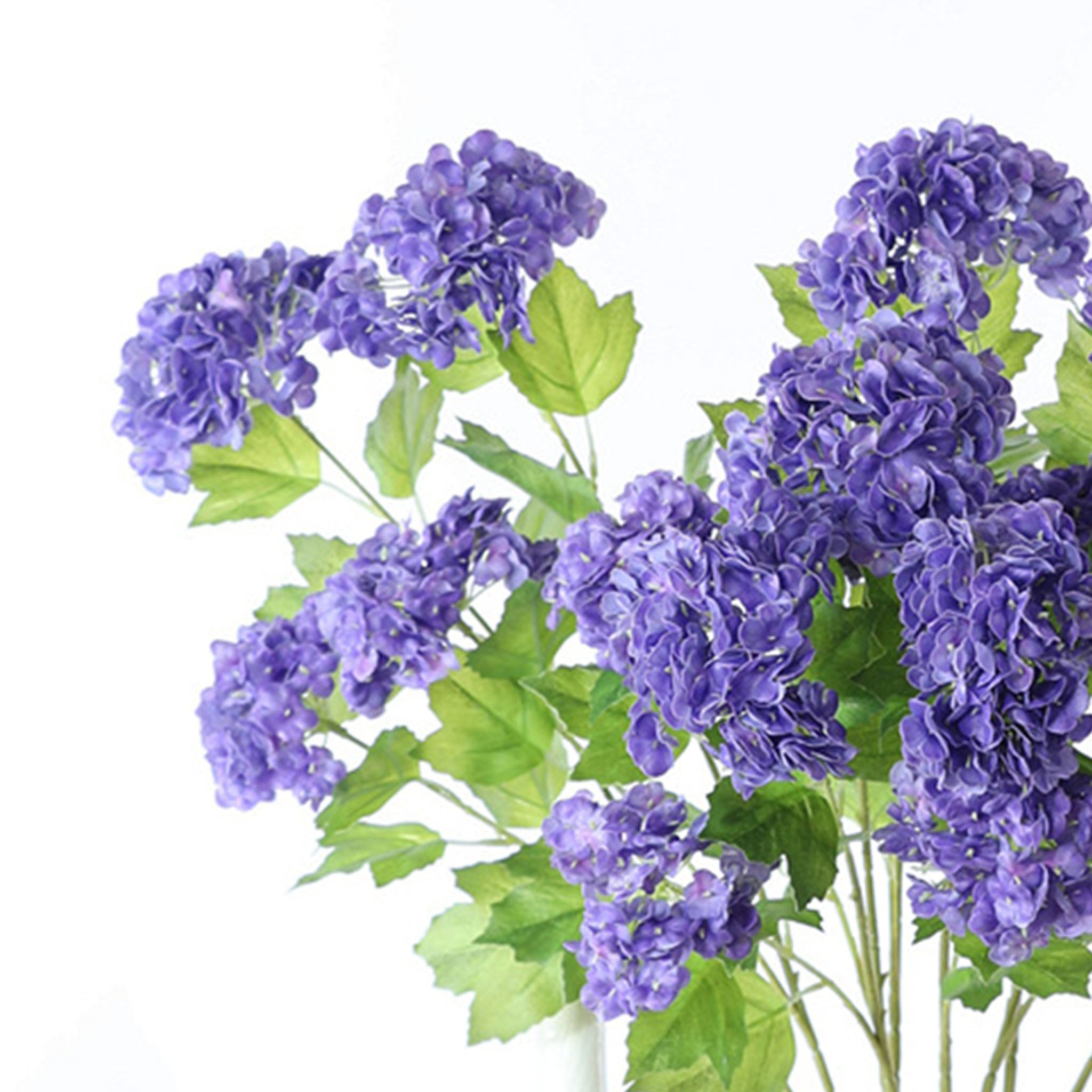 Artificial Snowball Hydrangea Branch 26"