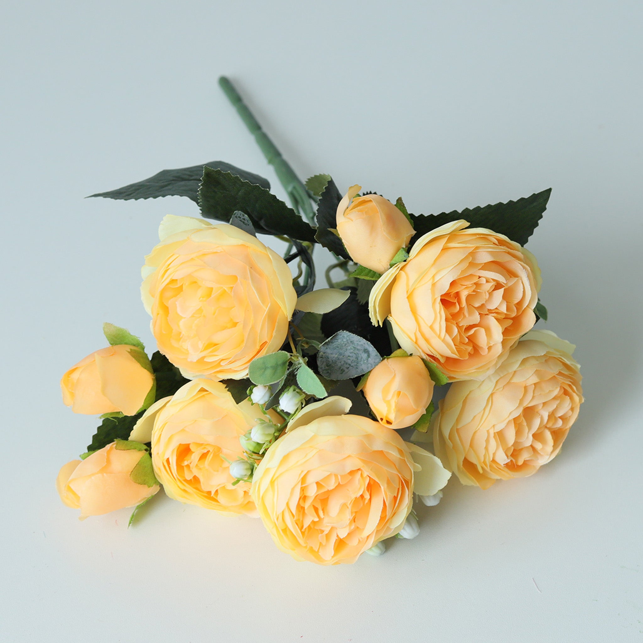 Small Silk Peony Bouquet Fake Flowers Bunches for Wedding