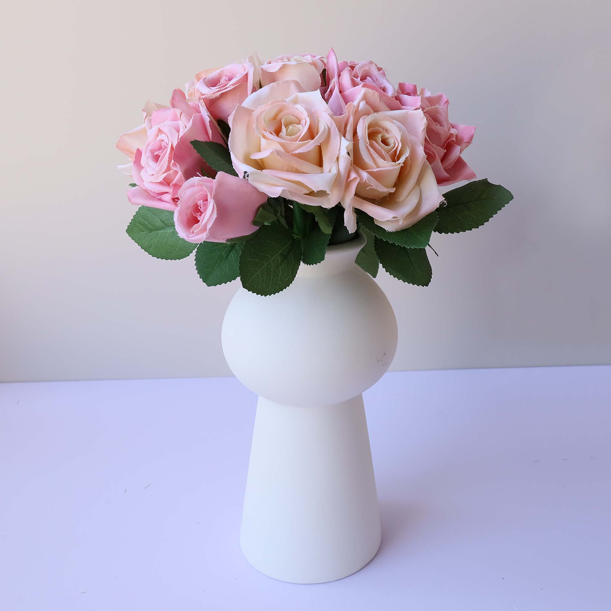 Small Flower Bunch Silk Rose Bouquet for DIY Crafts