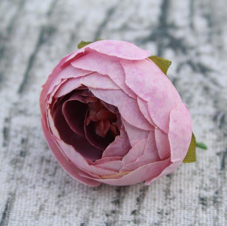 Small Peony Flower Heads Artificial Silk Roses 100 pcs for Wedding Decor Favors
