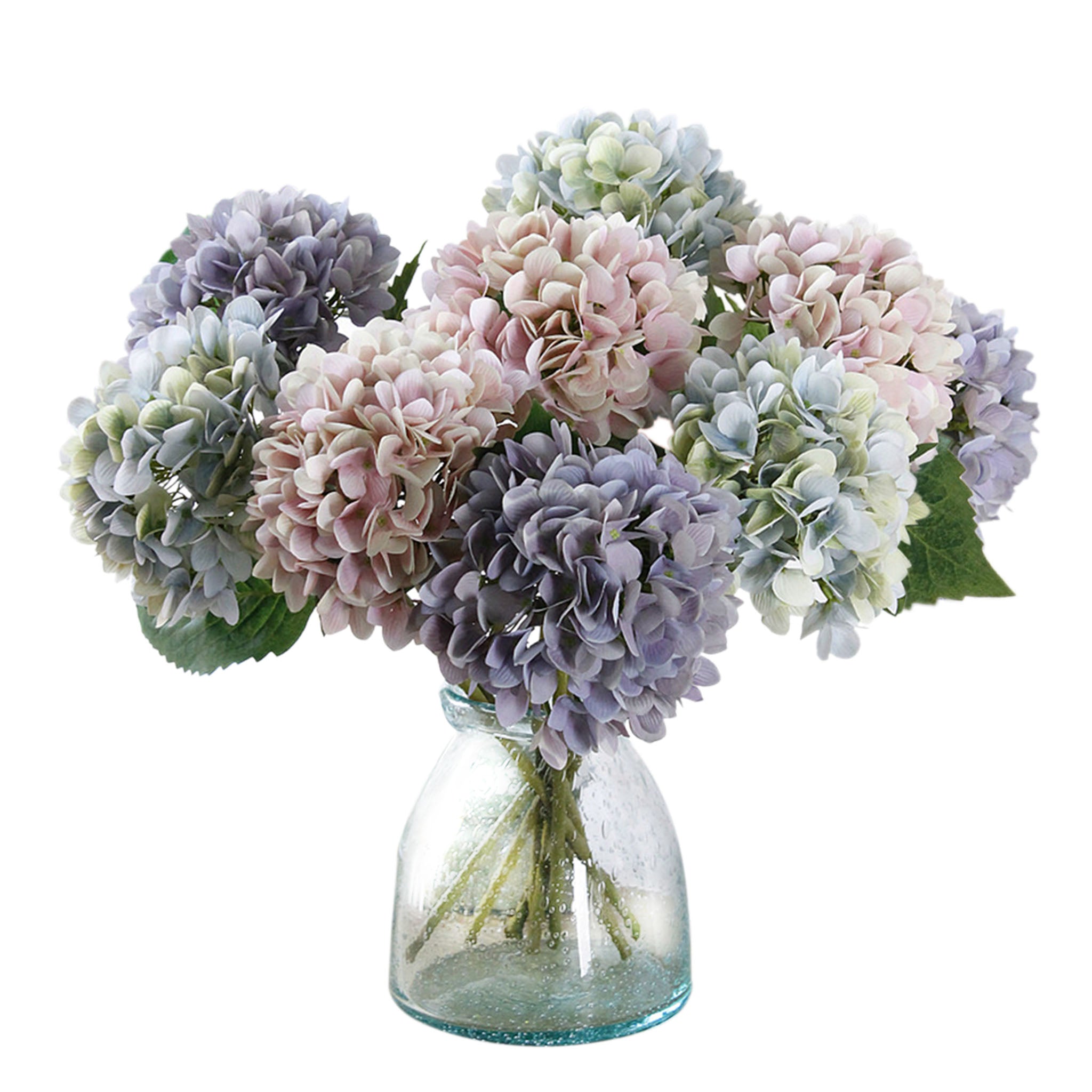Artificial Hydrangea Bushes Full Bloom Fake Hydrangeas 5 Colors Home Decor