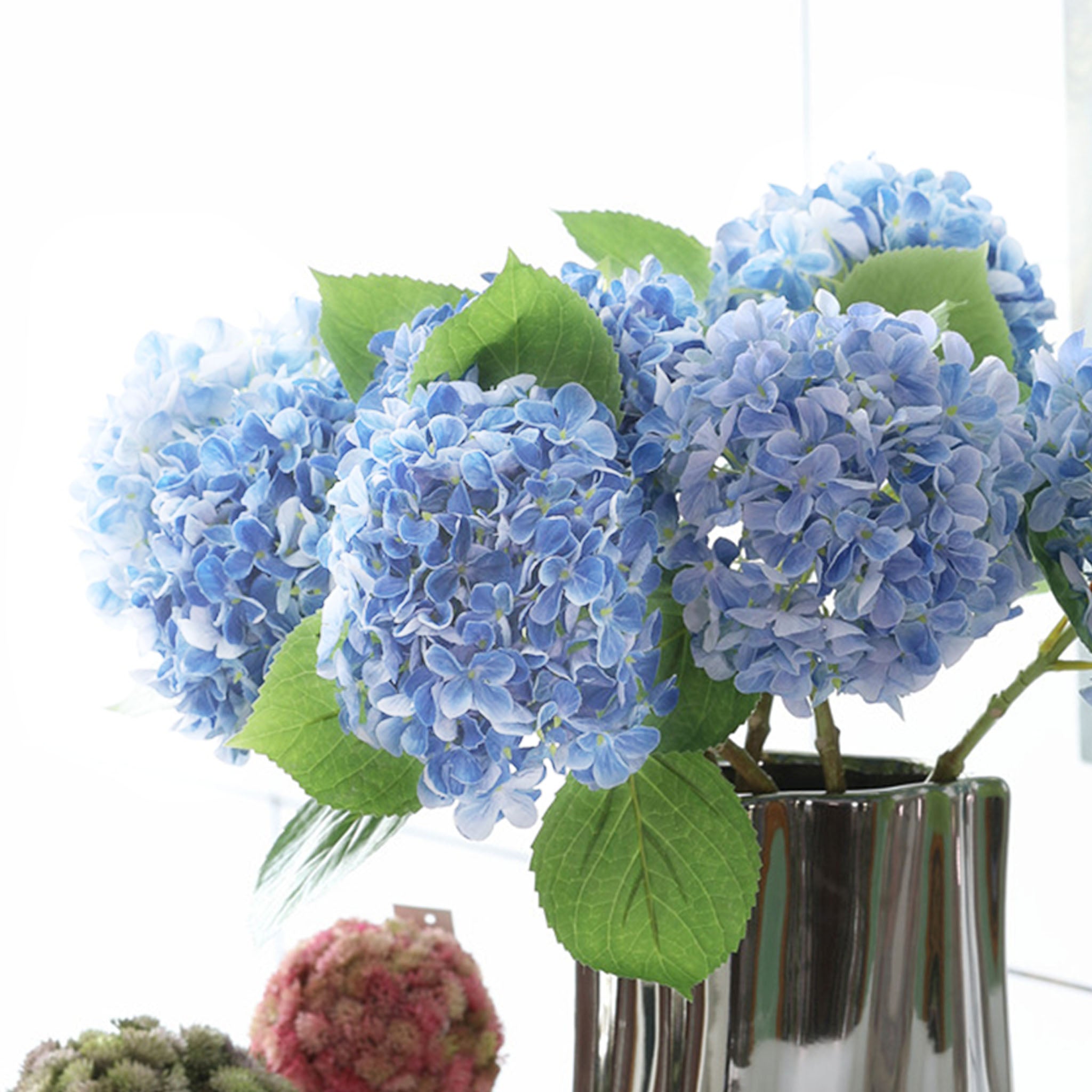 Realistic Fake Hydrangea Flowers 18"