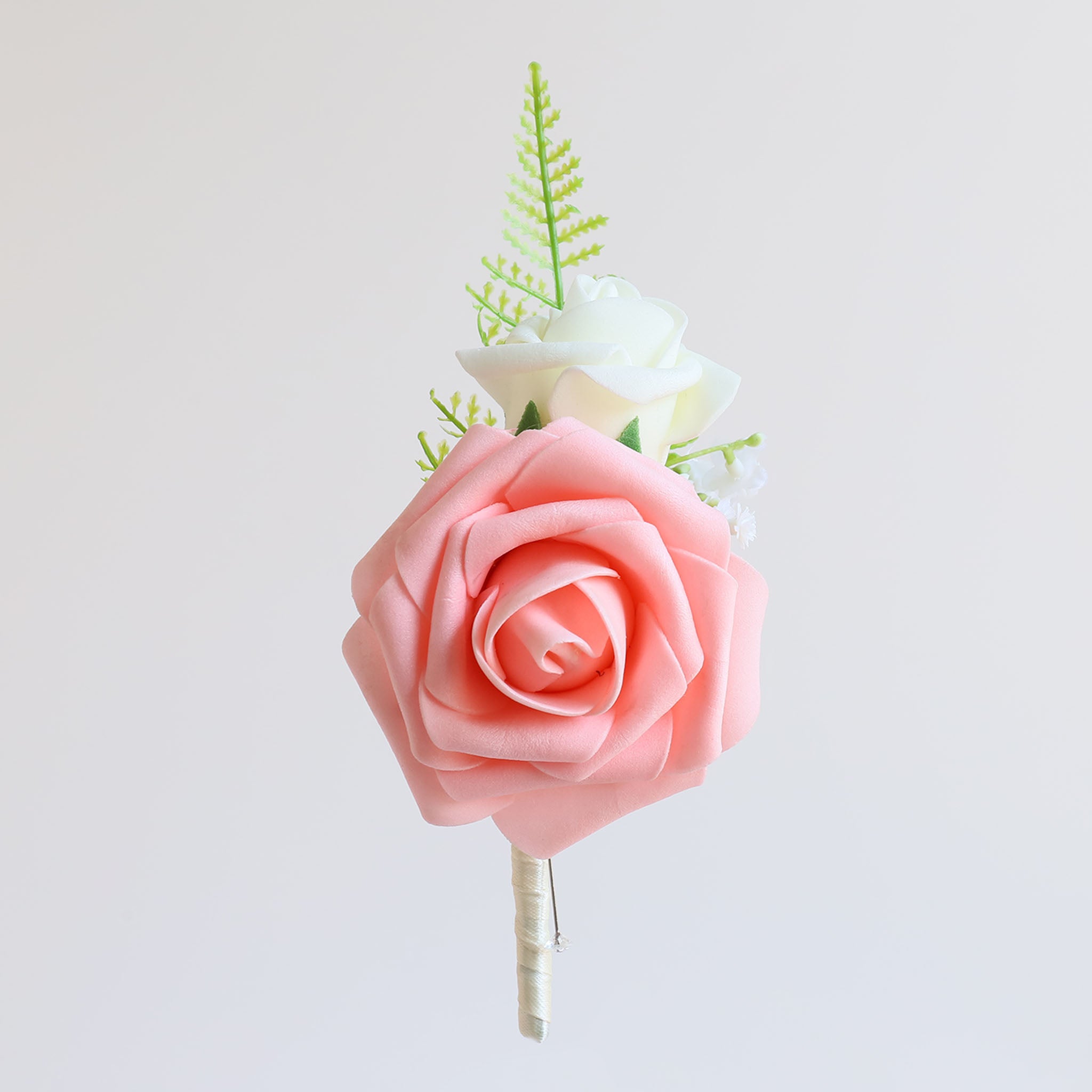 Wedding Prom Party Homecoming Corsage Peach Rose Flower