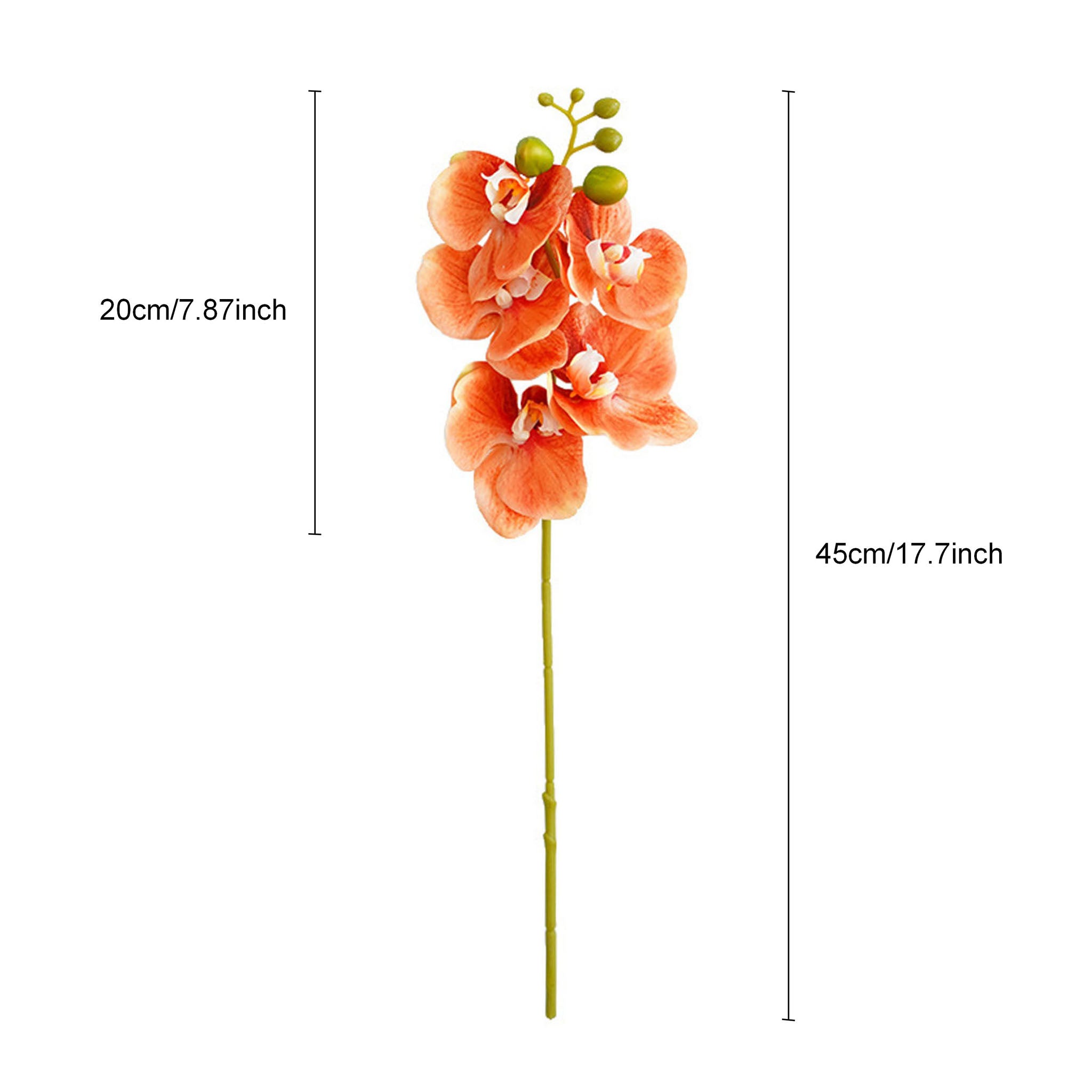 Small Artificial Orchid Flower Stem 18 inch
