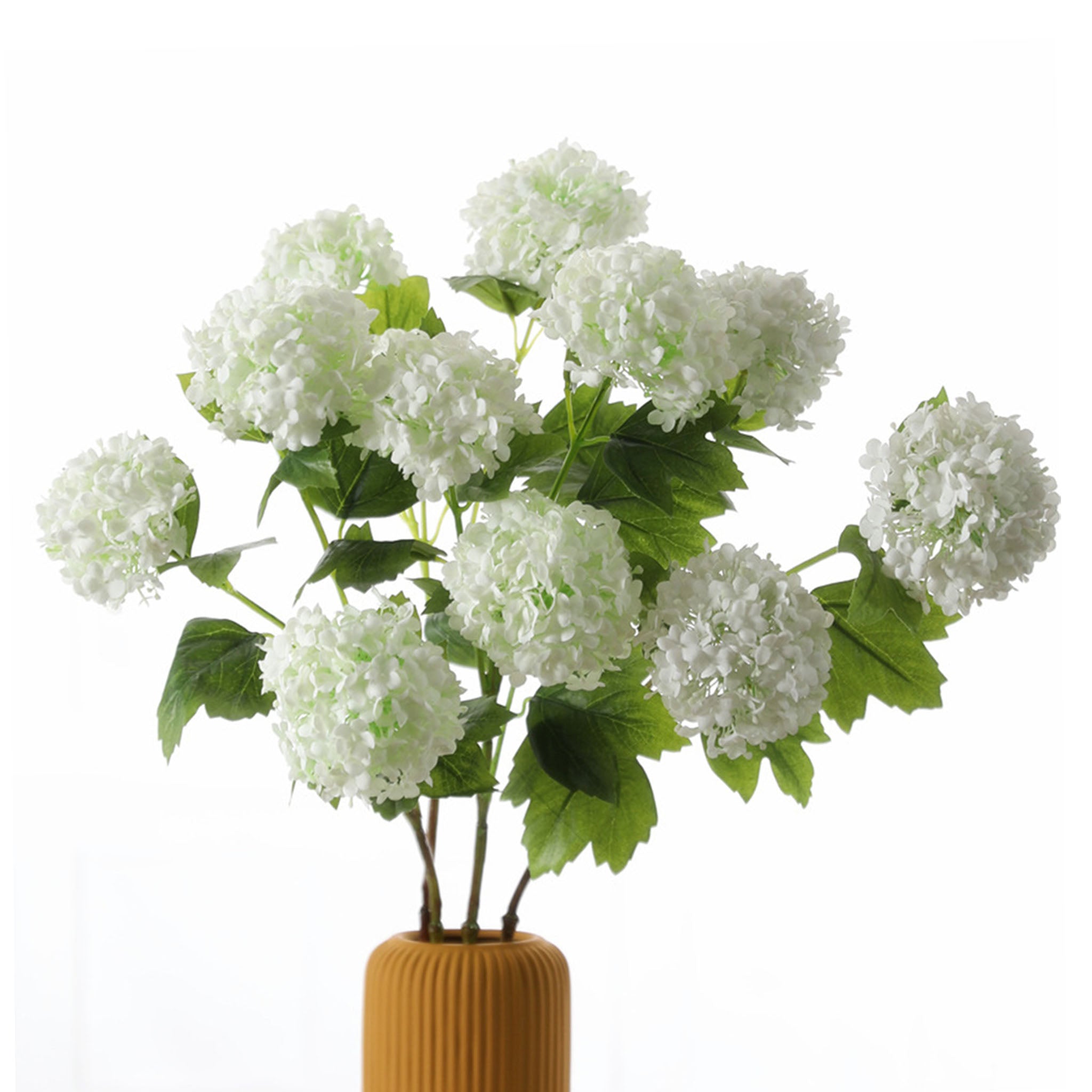 Fake Hydreangea Snowball Flower Spray 32"