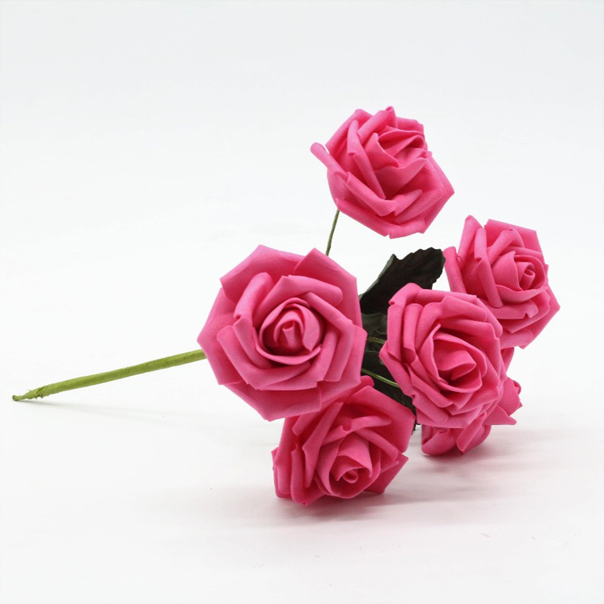 Fuchsia Artificial Flowers Faux Roses Wedding Floral Supply