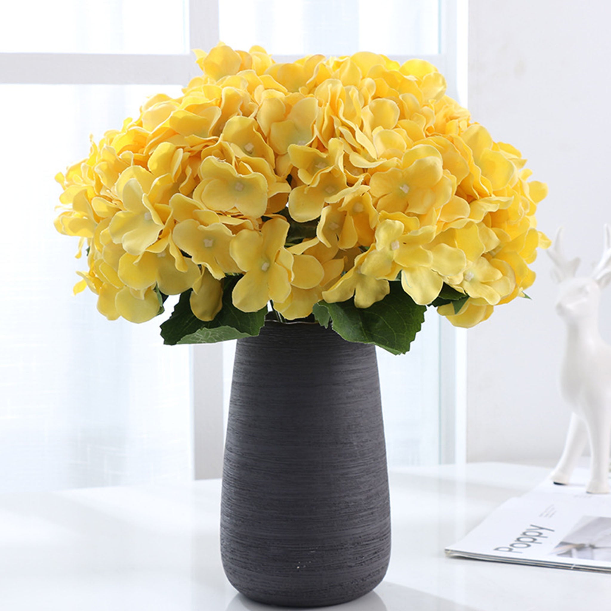 Small Artificial Hydrangea Bunch Blue White Pink Yellow