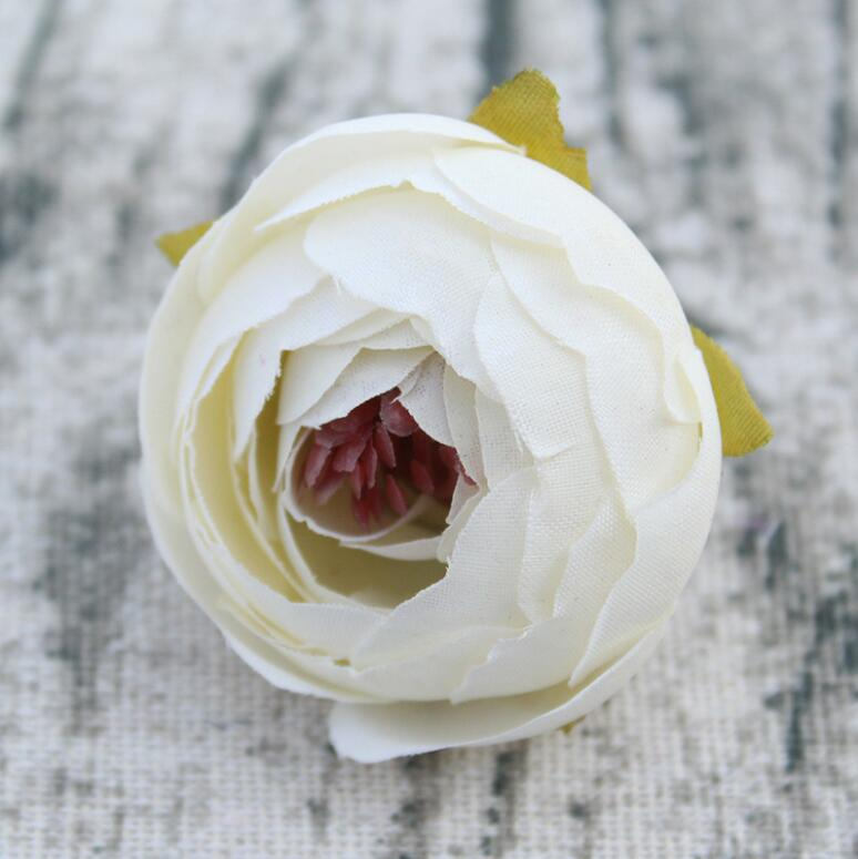 Small Peony Flower Heads Artificial Silk Roses 100 pcs for Wedding Decor Favors