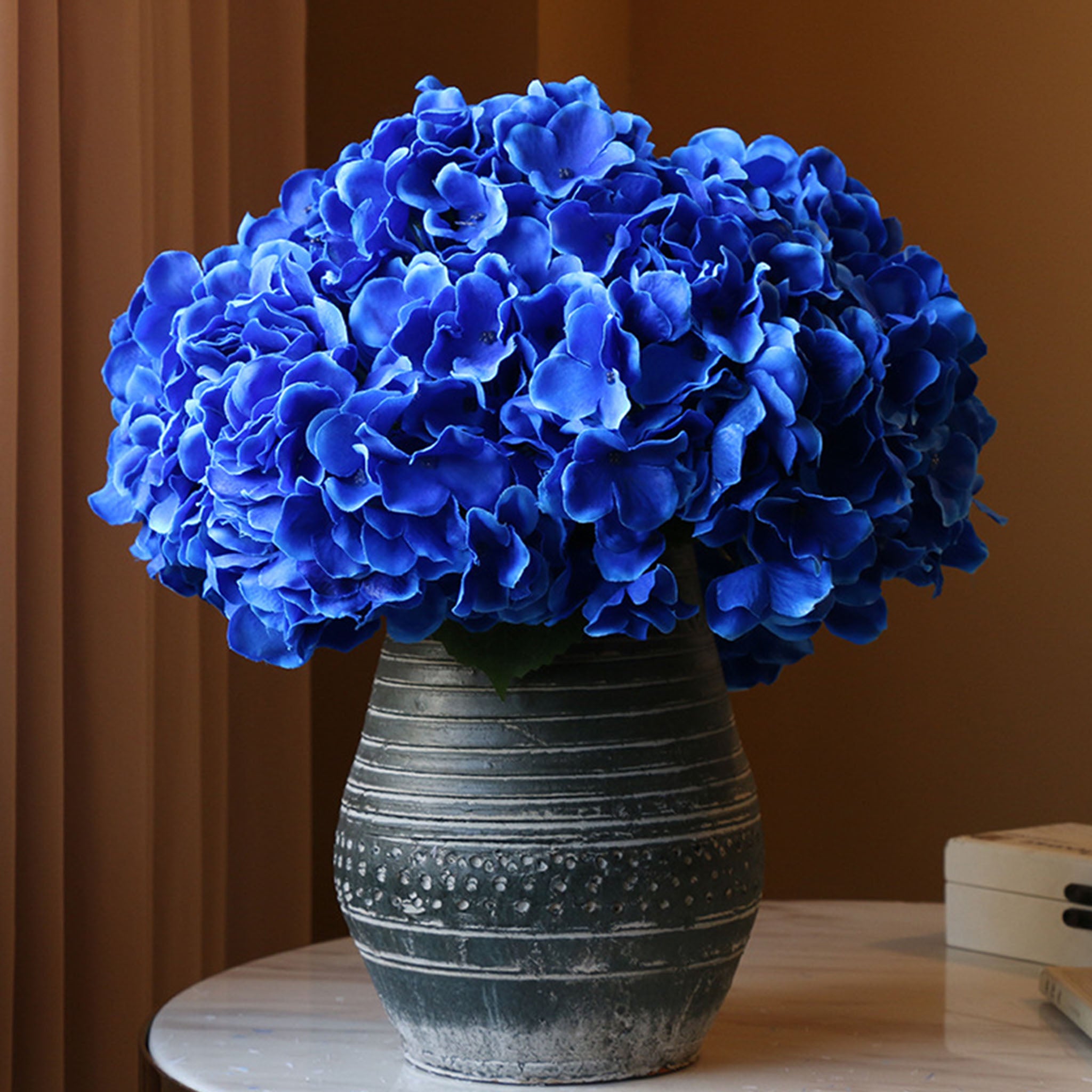 Small Artificial Hydrangea Bunch Blue White Pink Yellow