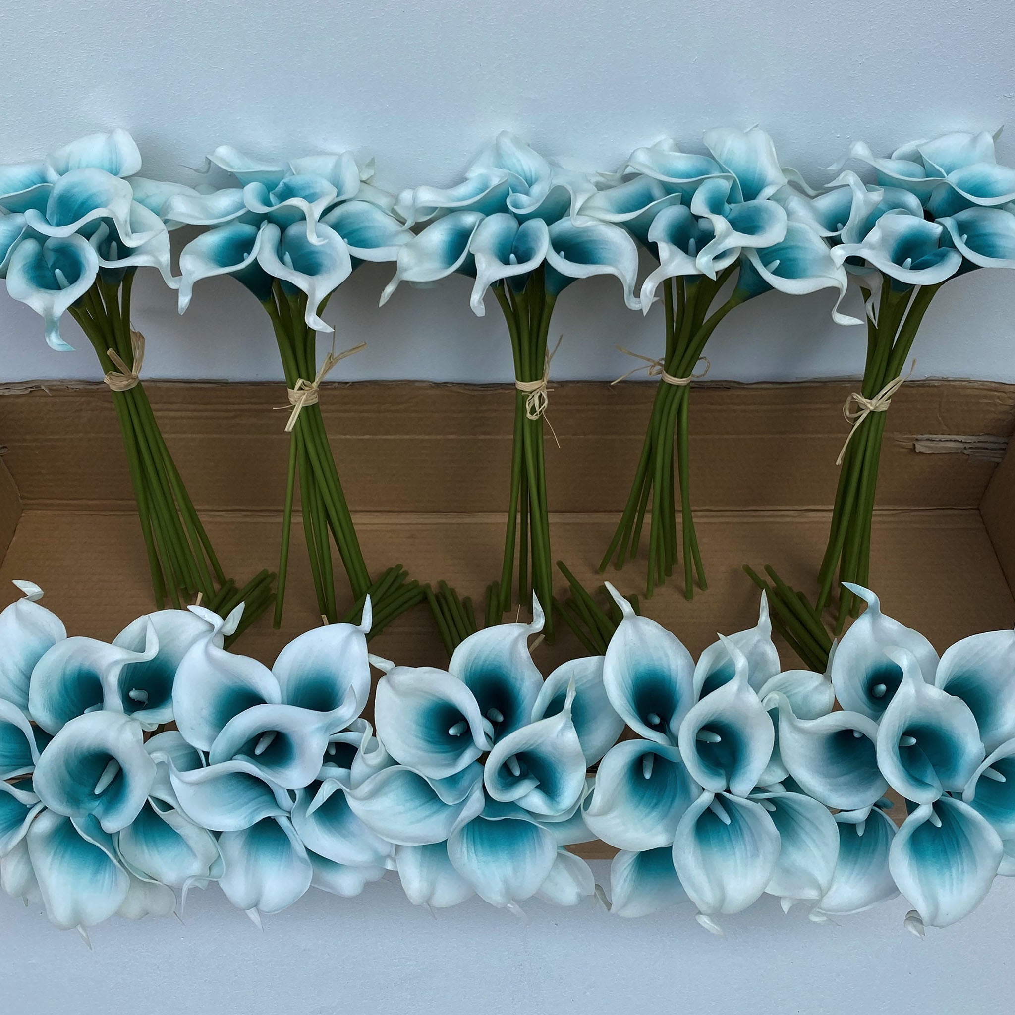 Oasis Teal Wedding Flowers Teal Blue Calla Lily Bouquet