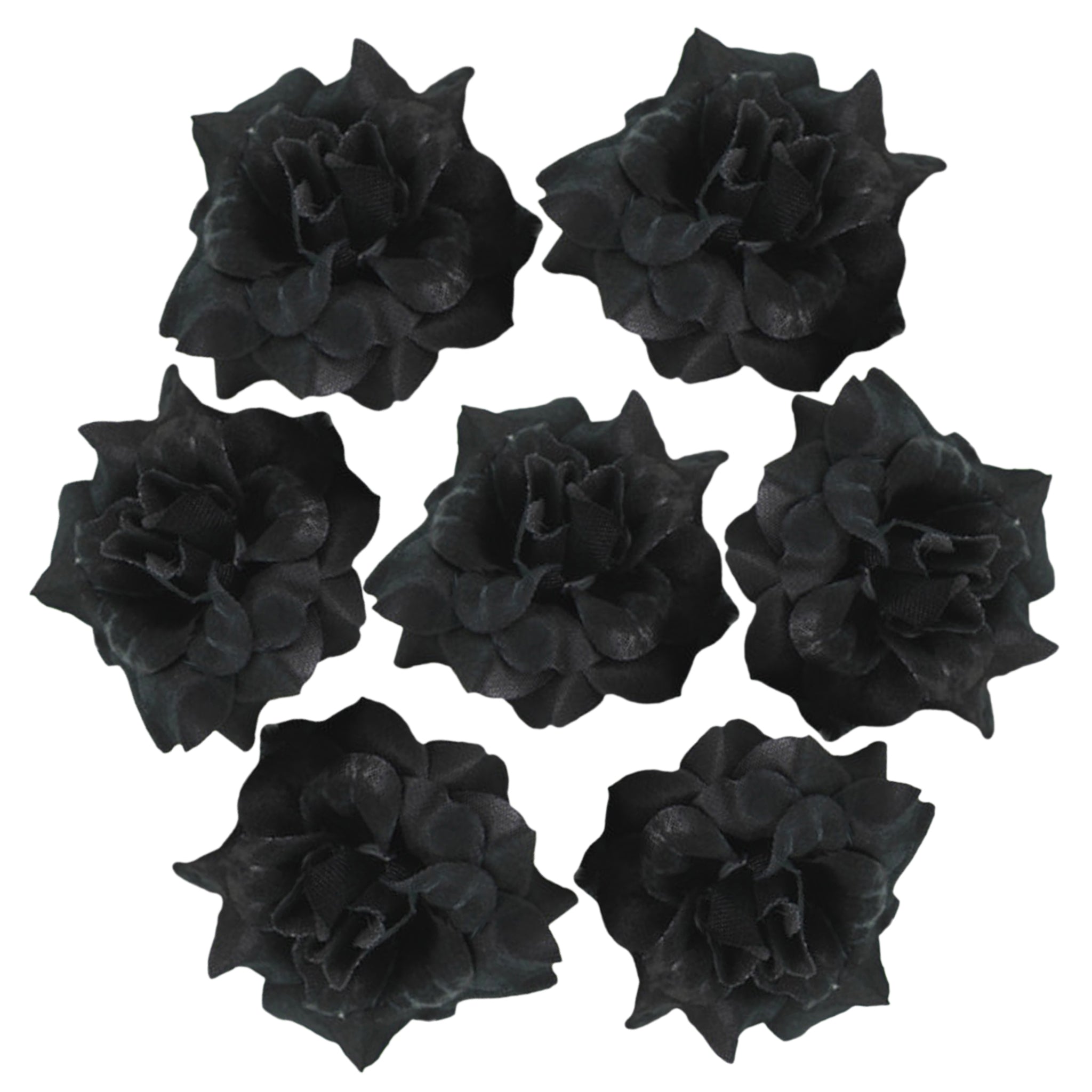 Small Silk Roses Flowers in Bulk Flocking Flowers 100 pcs for Hairpins Crafts
