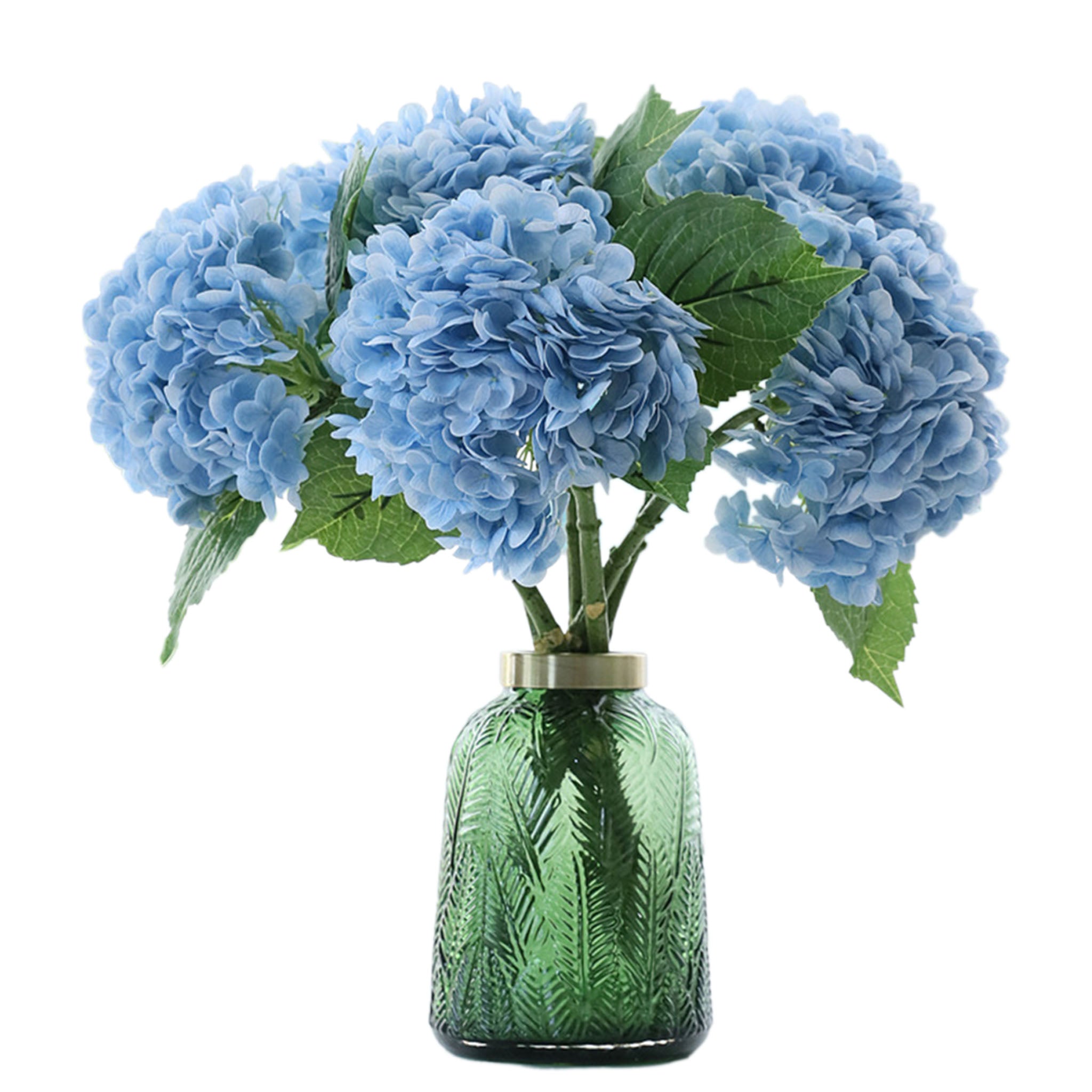 Blue Hydrangea Bush Fake Flowers Wedding Decor