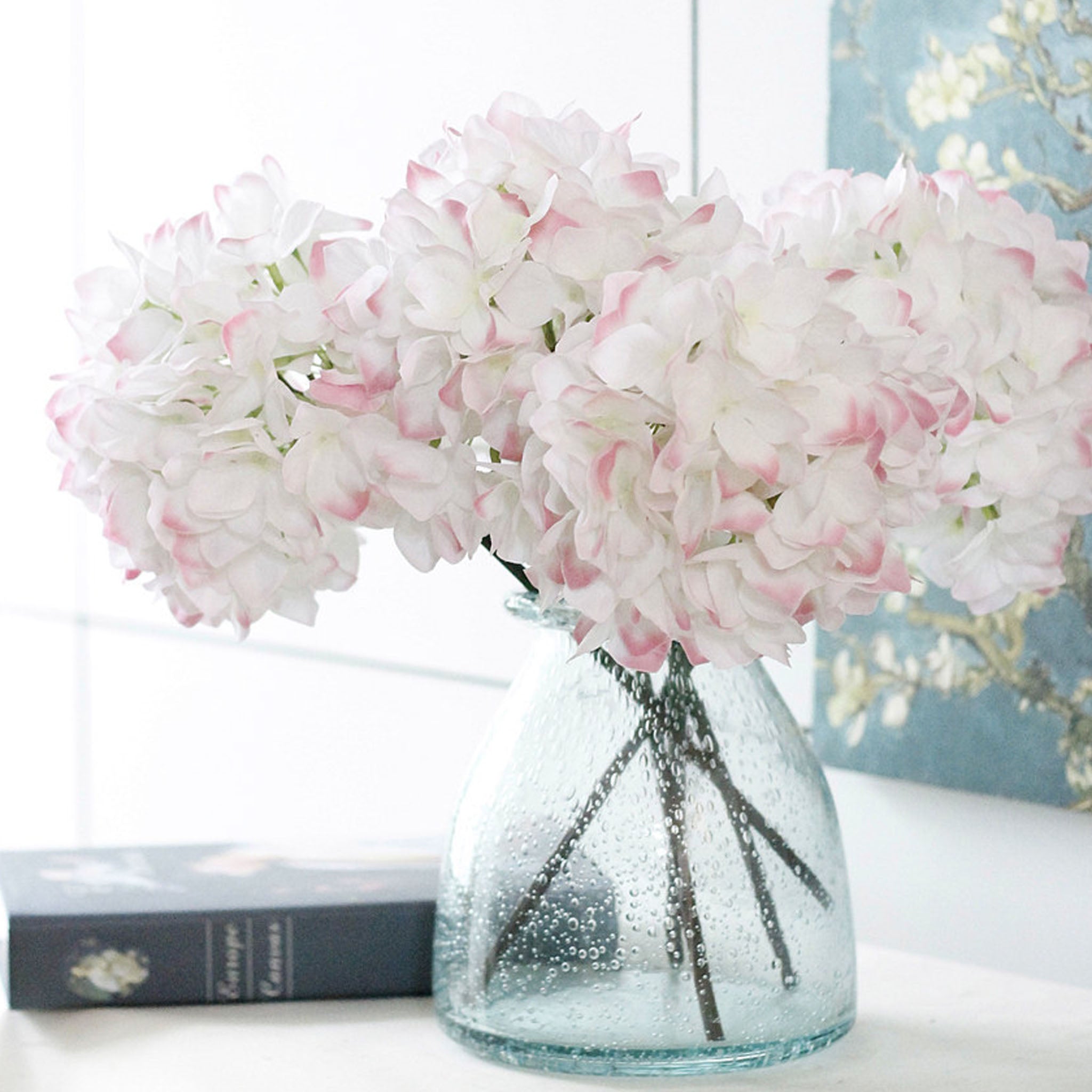 Large Head Hydrangea Simulation Fake Flowers for Home Party Wedding Decoration
