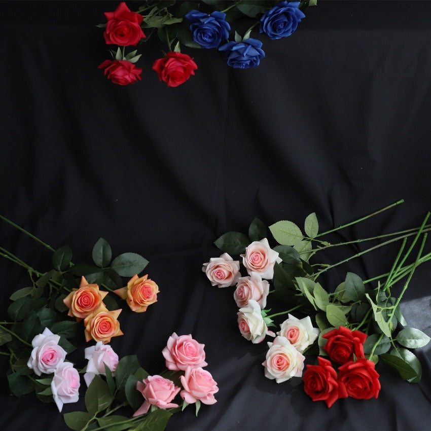 Realistic Fake Flowers Real Touch Roses 10pcs