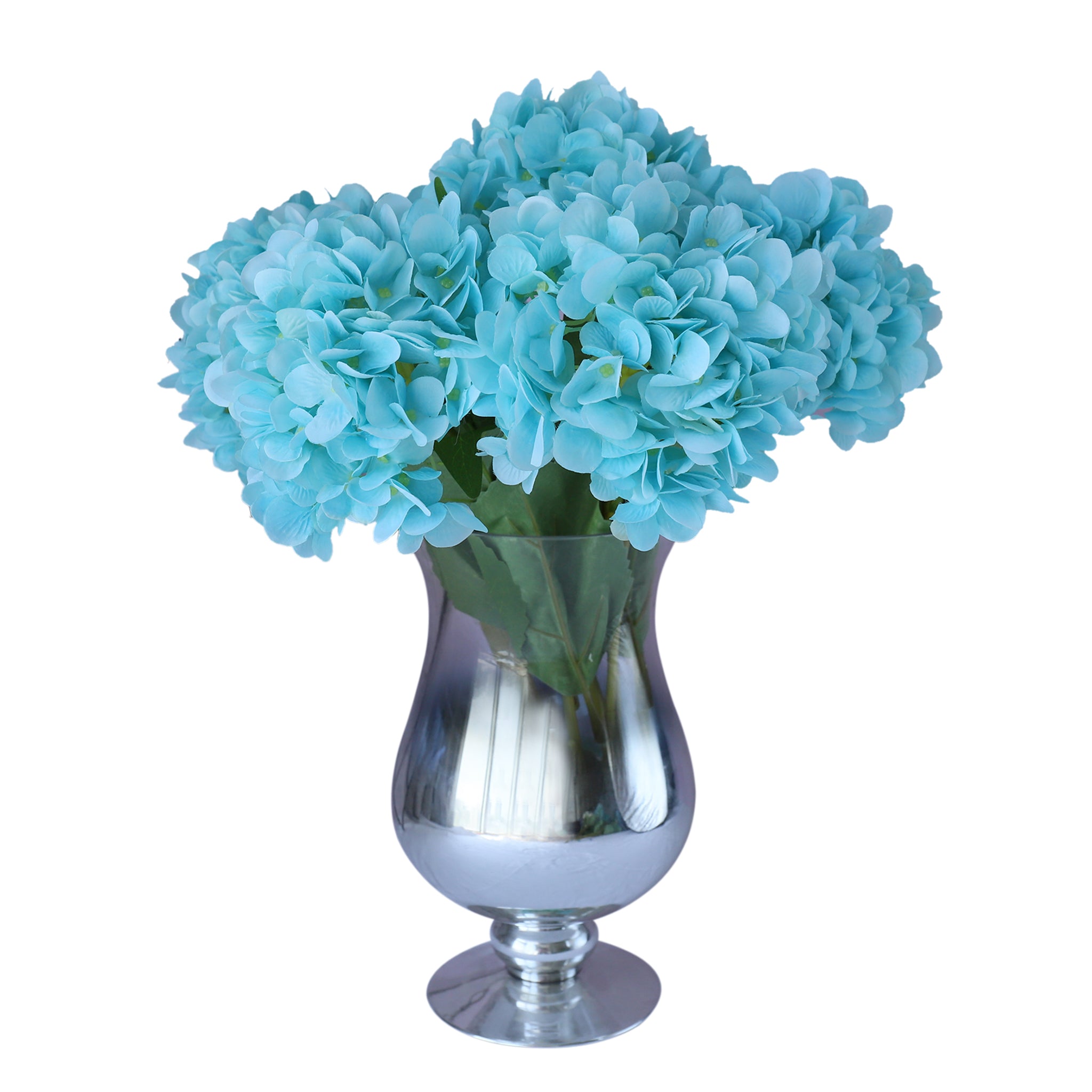 Pool Blue Artificial Hydrangea Bush 21 inch Tall