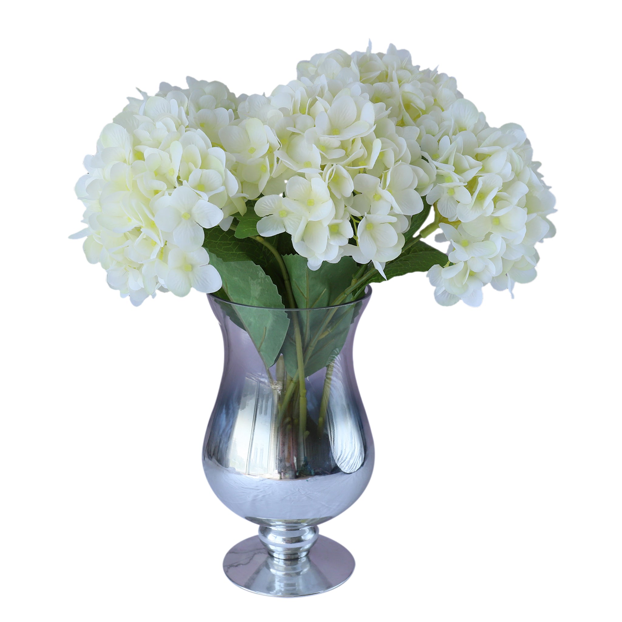 Cream White Hydrangea Bush Fake Flowers