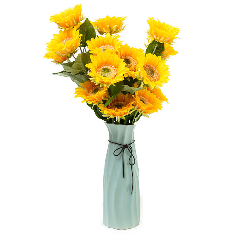 Artificial Silk Sunflowers Yellow Sunflowers 10pcs