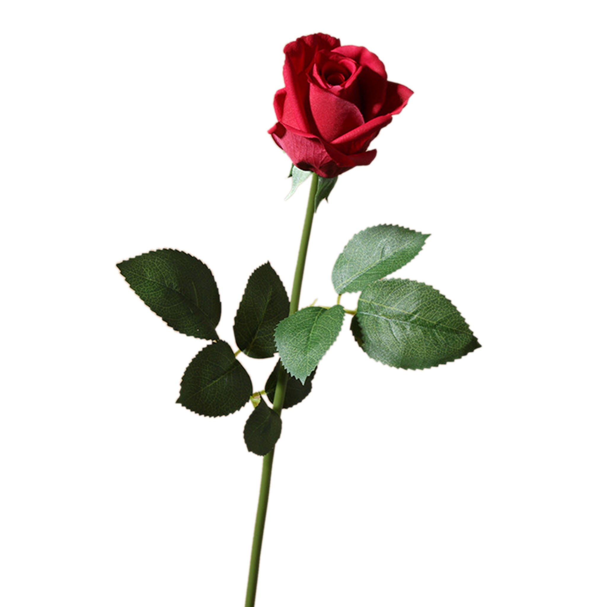 Realistic Flowers Real Touch Half Open Roses 22"