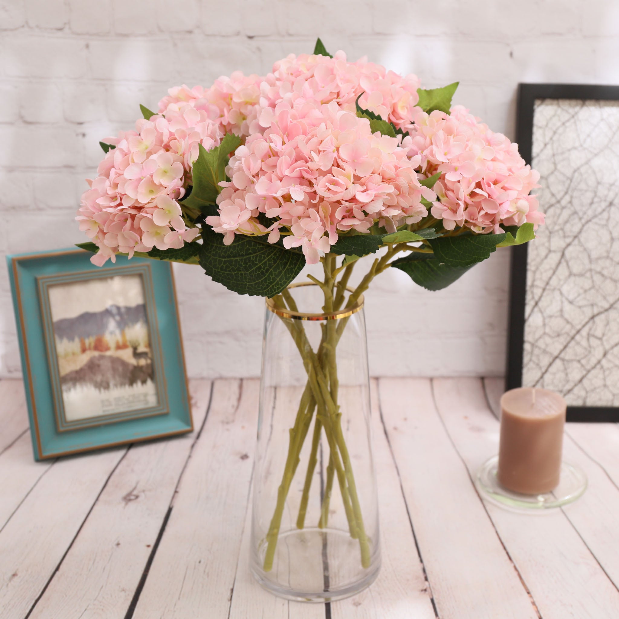 Artificial Hydrangea Silk Flowers for Wedding Arrangement