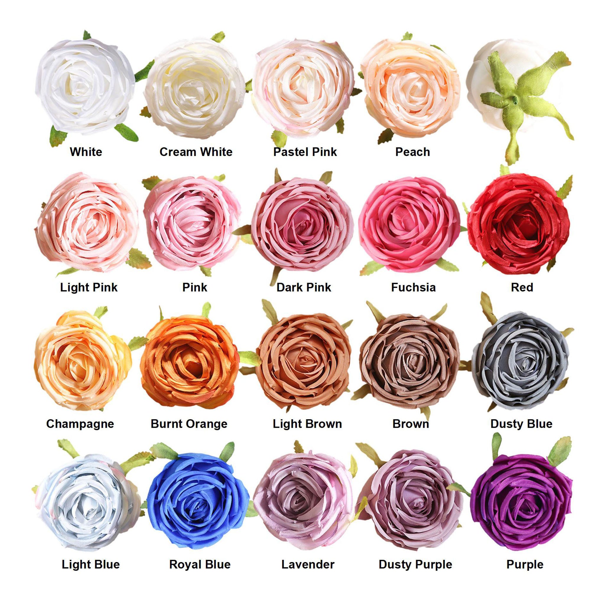 Bulk Artificial Flowers Silk Rose Heads