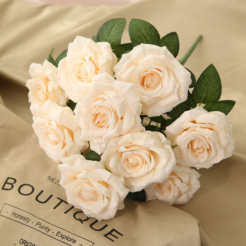 Fake Flowers Silk Wedding Floral Arrangements DIY Bridal Bouquet