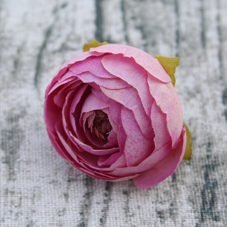 Small Peony Flower Heads Artificial Silk Roses 100 pcs for Wedding Decor Favors