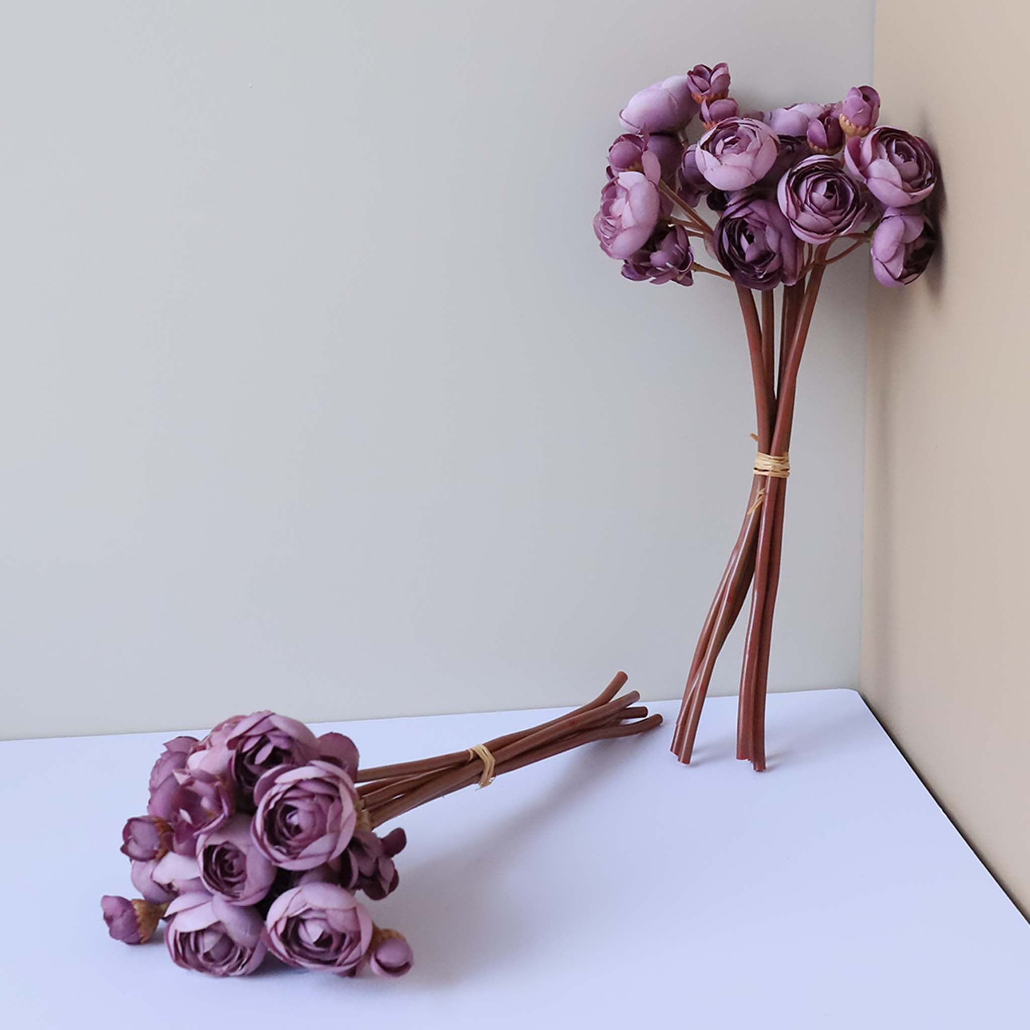 Small Peony Silk Ranunculus Flower Bundle