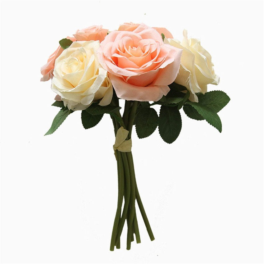 Silk Flower Bouquet for Maron Jars Dusty Blue Artificial Flower Arrangement