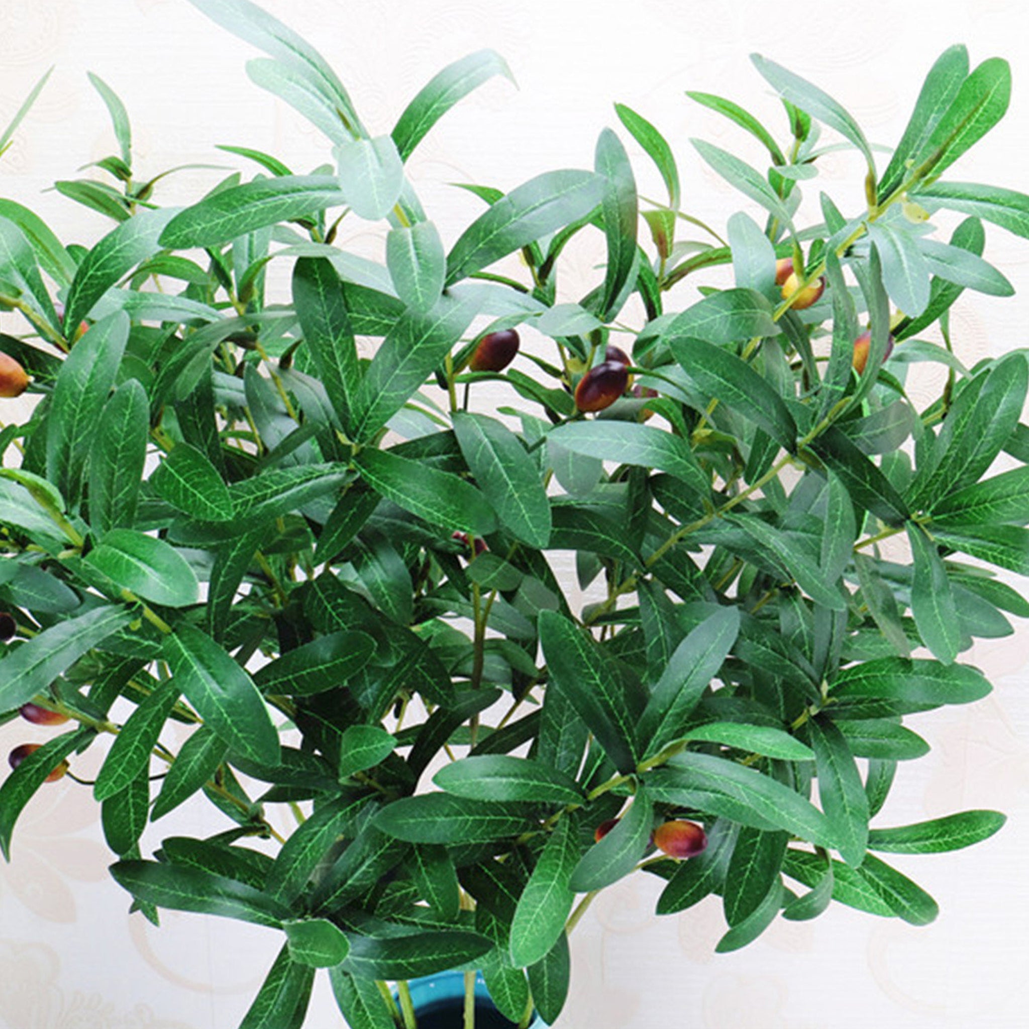 Artificial Plants Greenery Leaf Olive Branch Faux Plant 10 Stems