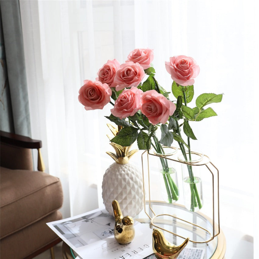 Realistic Fake Flowers Silk Latex Real Touch Roses