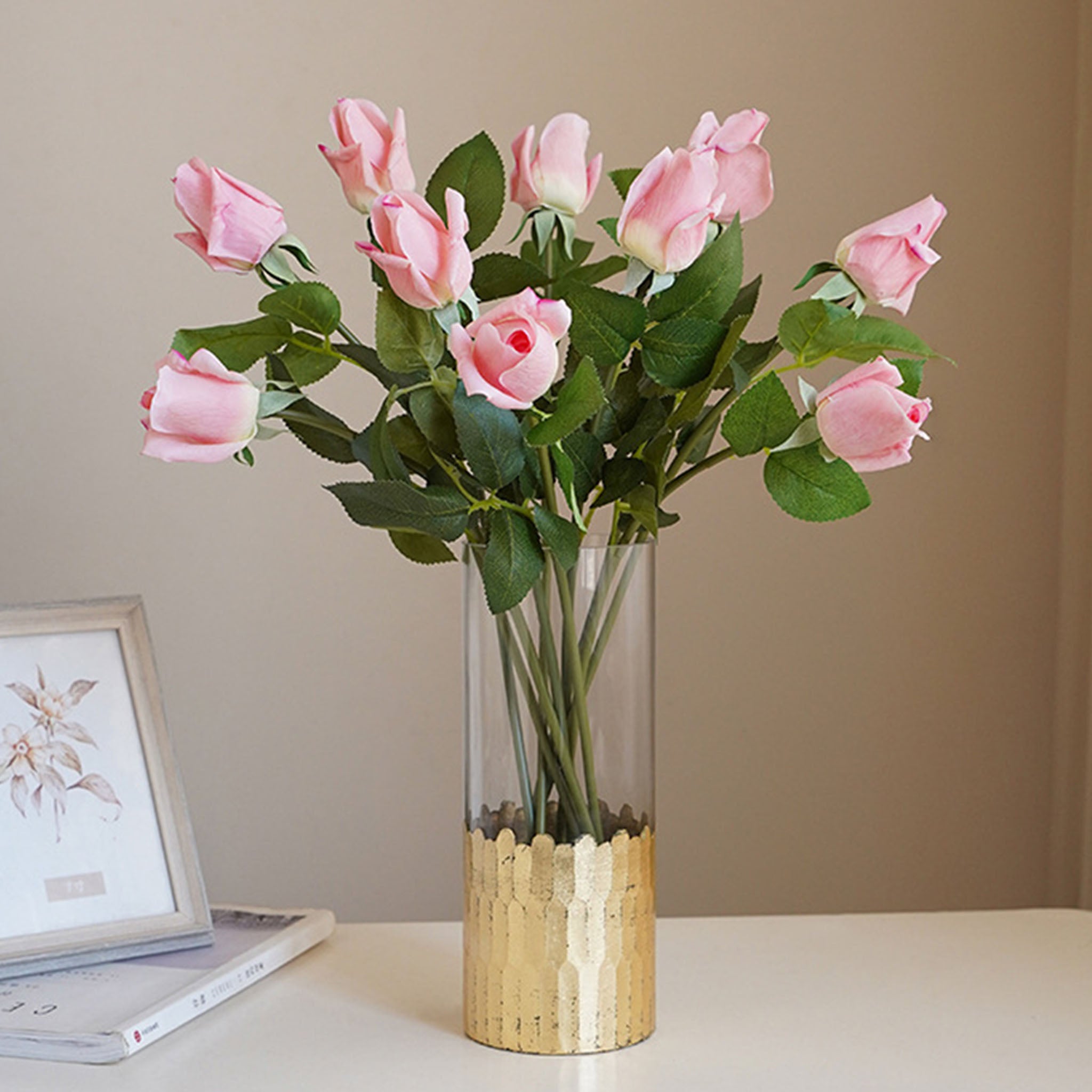 Real Touch Flowers Silk Rosebud Faux Flower