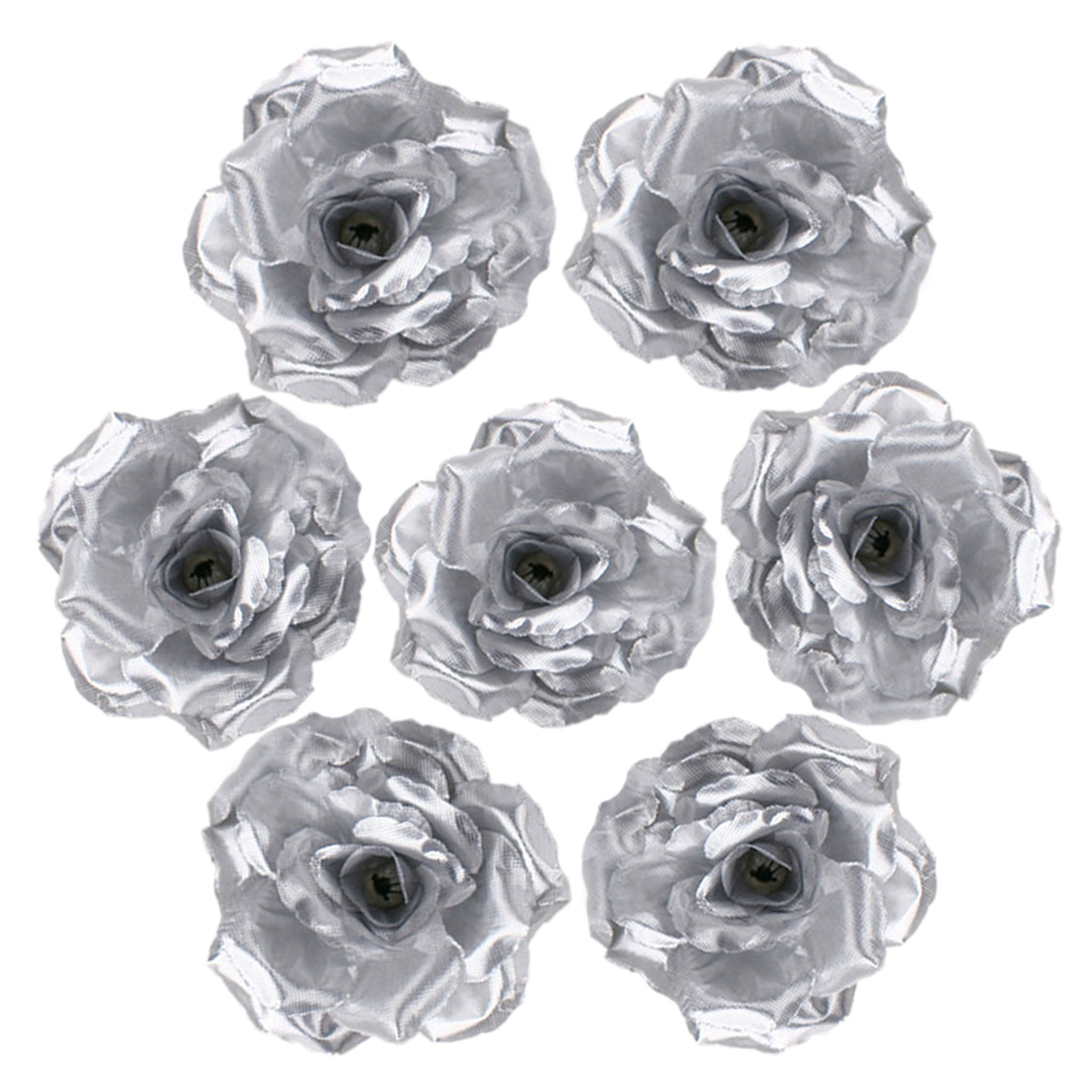 Wholesale Silk Flower Heads Artificial Roses 3 inch 100 Flowers For Flower Ball DIY