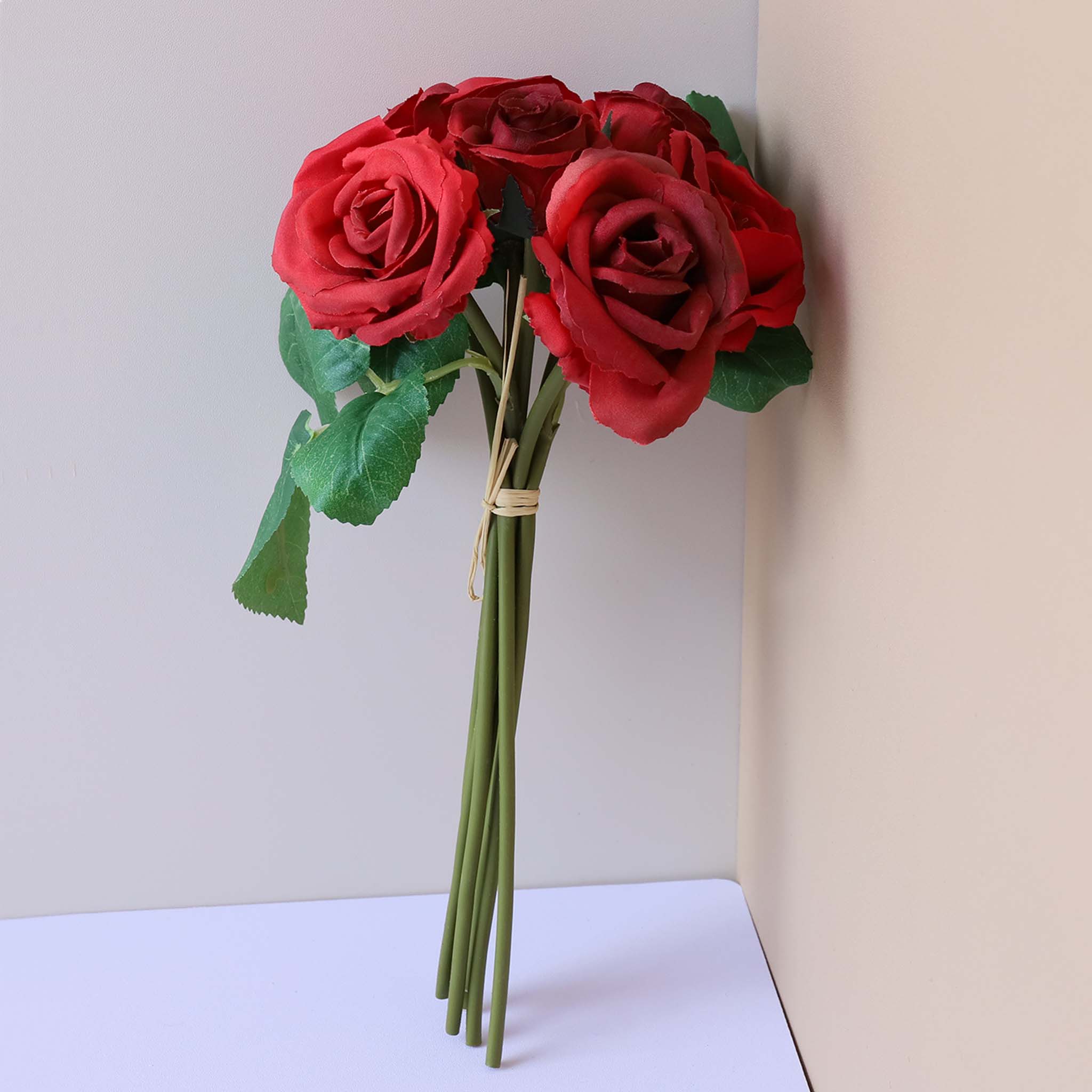 Fall Wedding Flowers Silk Rose Bouquet Vintage Colors For diy Crafts Gray Blue Bouquet