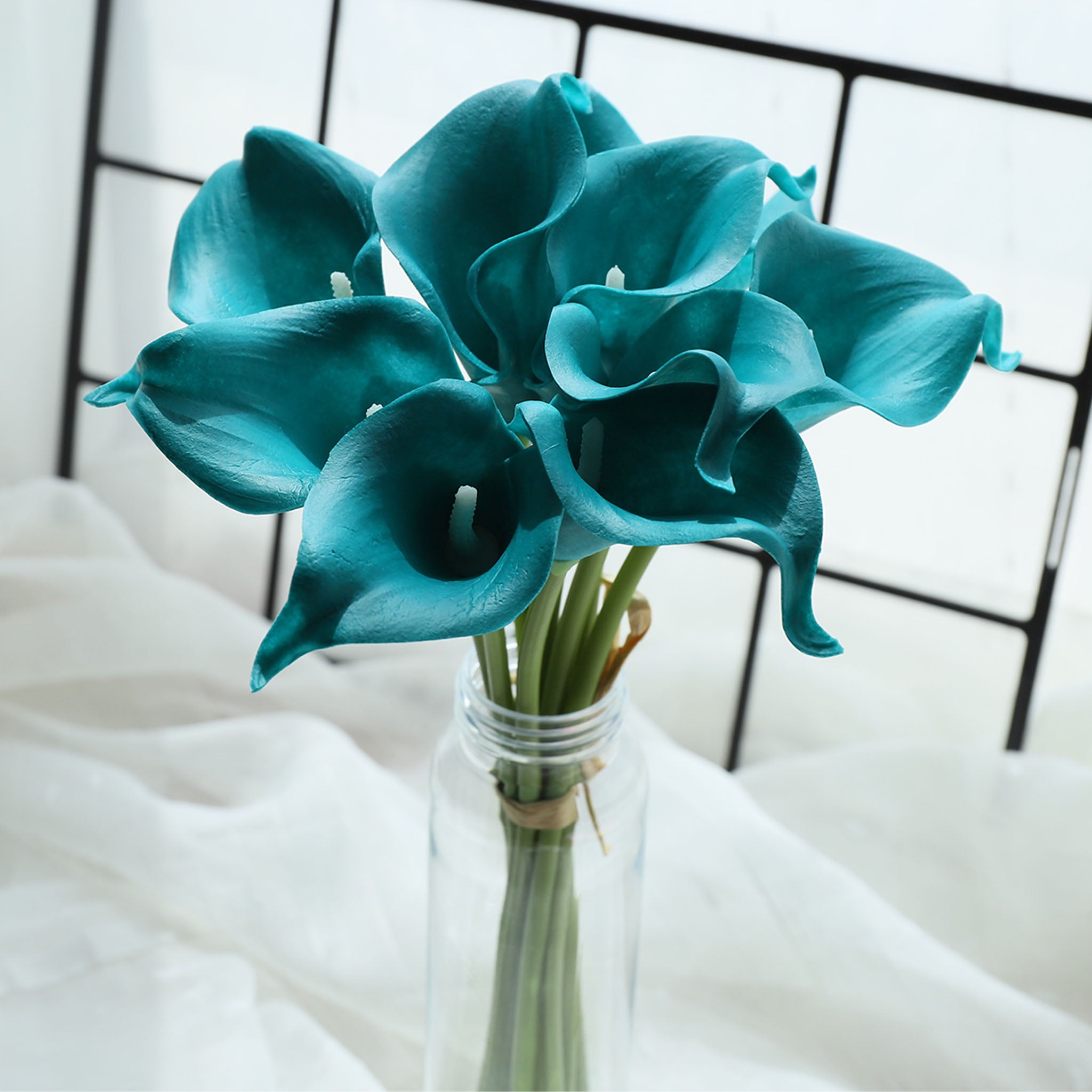 Oasis Teal Wedding Flowers Teal Blue Calla Lily Bouquet