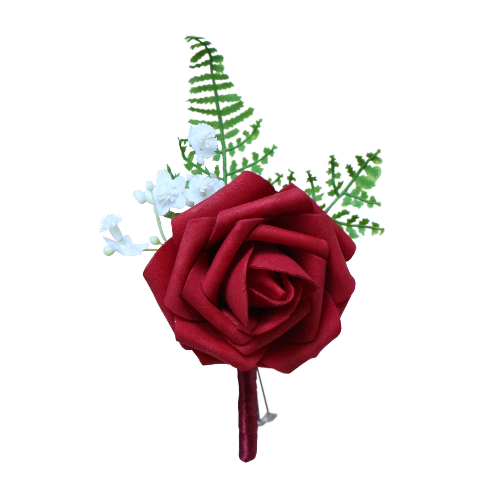Dark Red White Black Roses Artificial Flower Bouquet