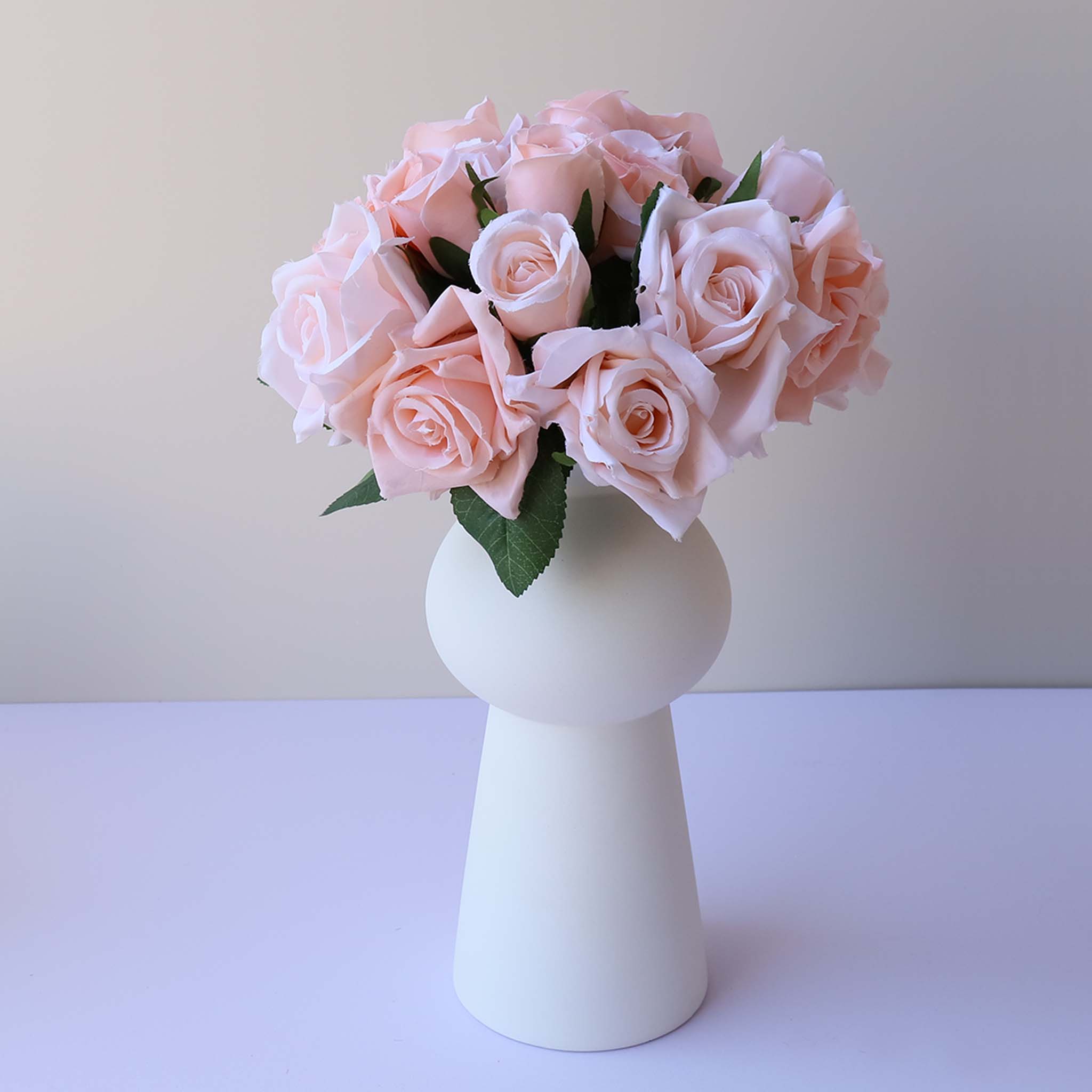 Champagne Silk Flower Bouquet Artificial Floral Arrangement for Home Decoration