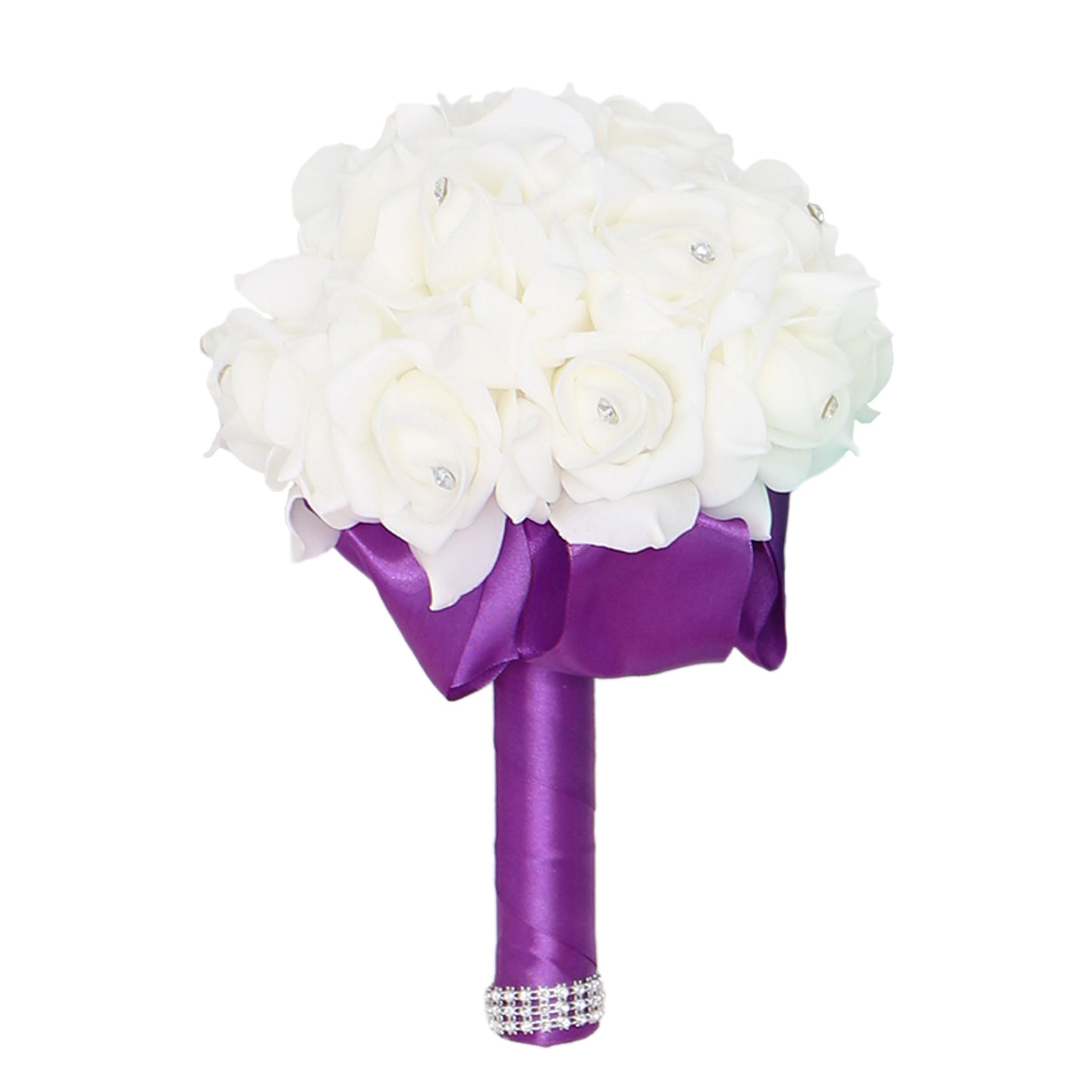 Small Bouquet for Bridesmaids Flower Girl Artificial White Flower Bouquet